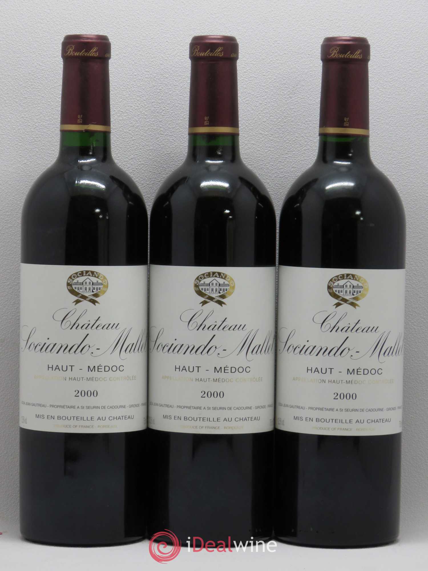 Château Sociando Mallet 2000 - Lot de 12 bouteilles - 3