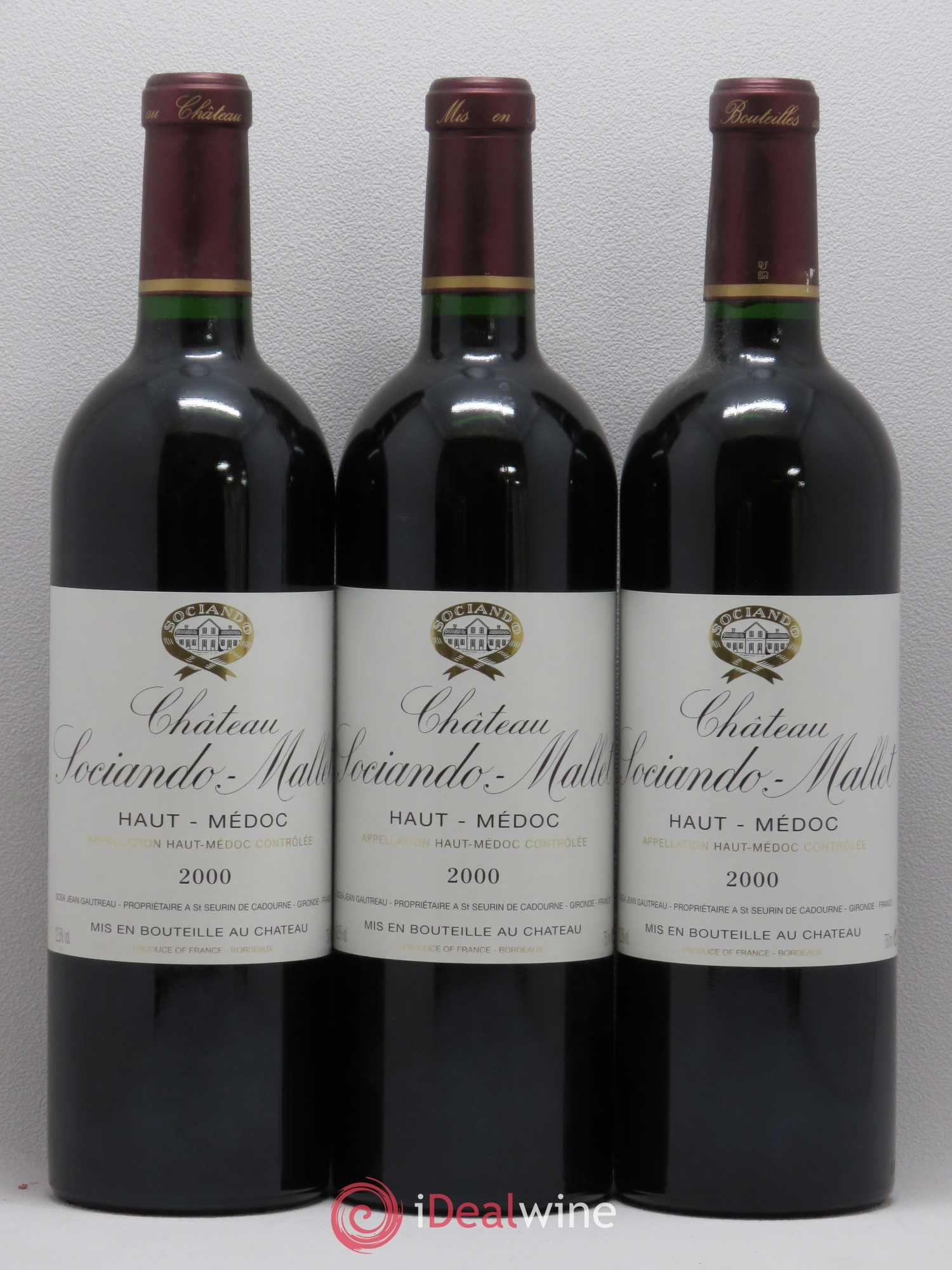 Château Sociando Mallet 2000 - Lot de 12 bouteilles - 4
