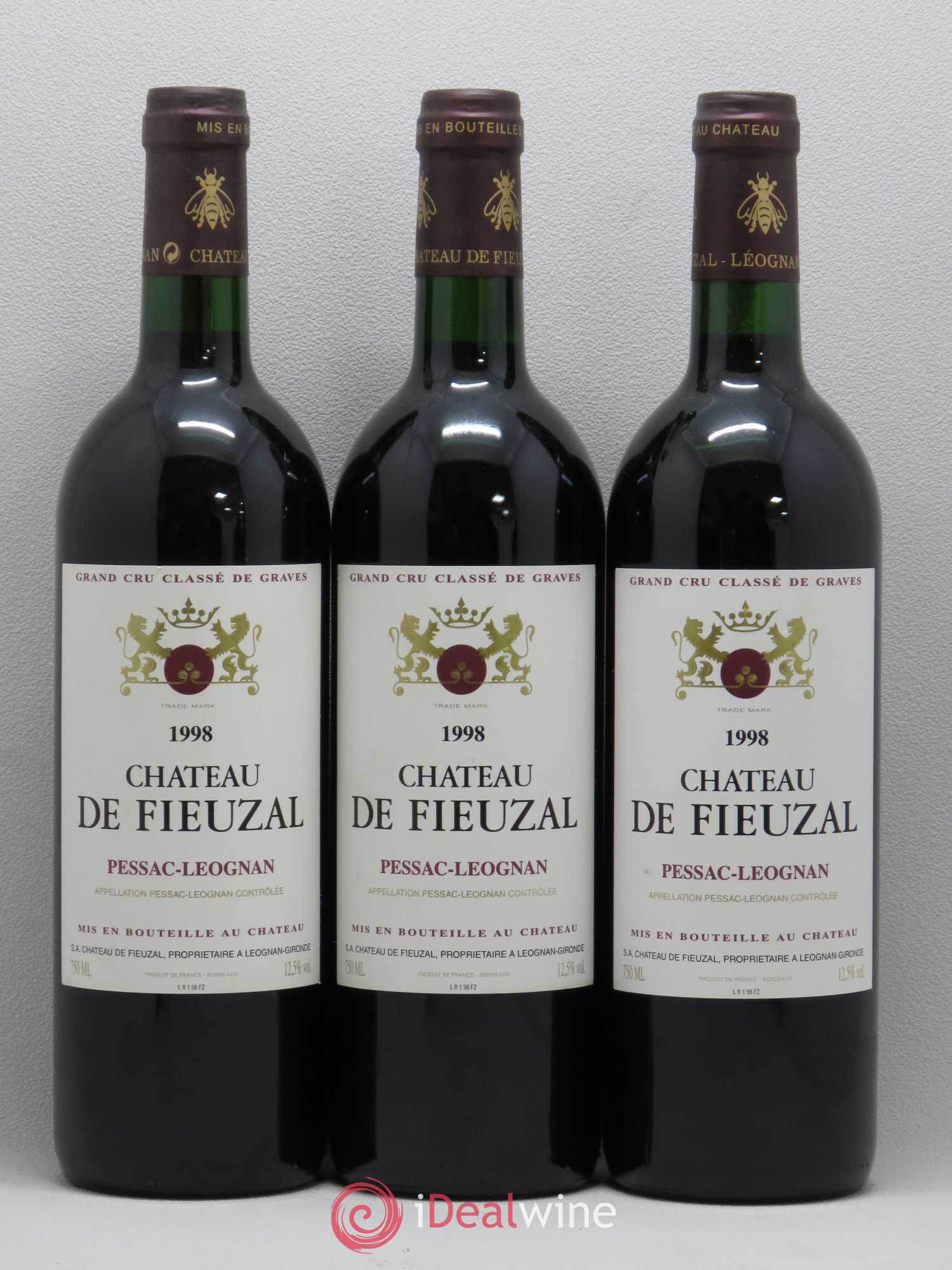Château de Fieuzal Cru Classé de Graves 1998 - Lot de 12 bouteilles - 1