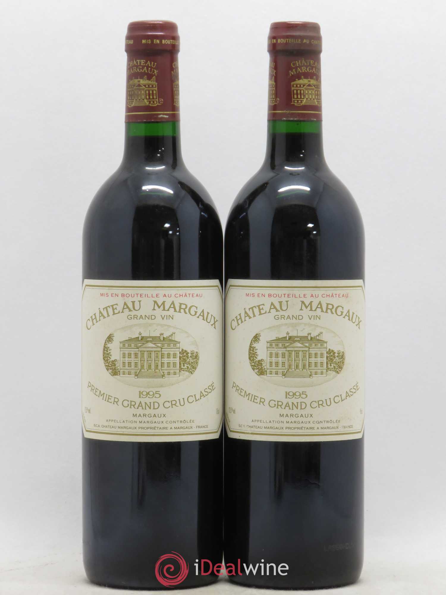 Château Margaux 1er Grand Cru Classé 1995 - Lot de 2 bouteilles - 0