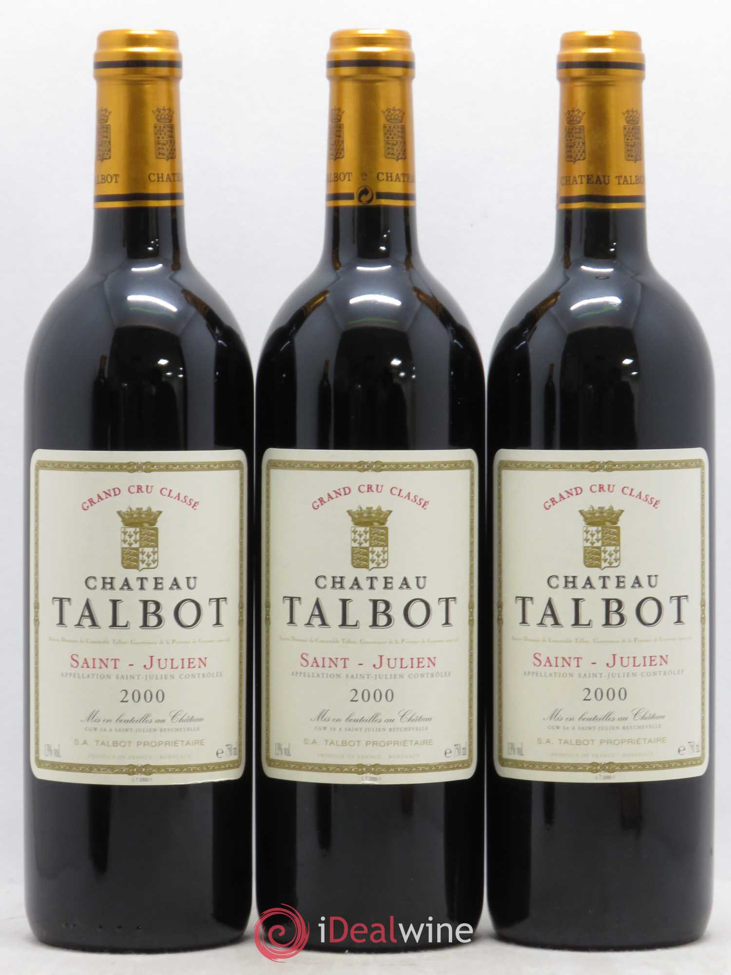 Château Talbot 4ème Grand Cru Classé 2000 - Lot de 12 bouteilles - 2