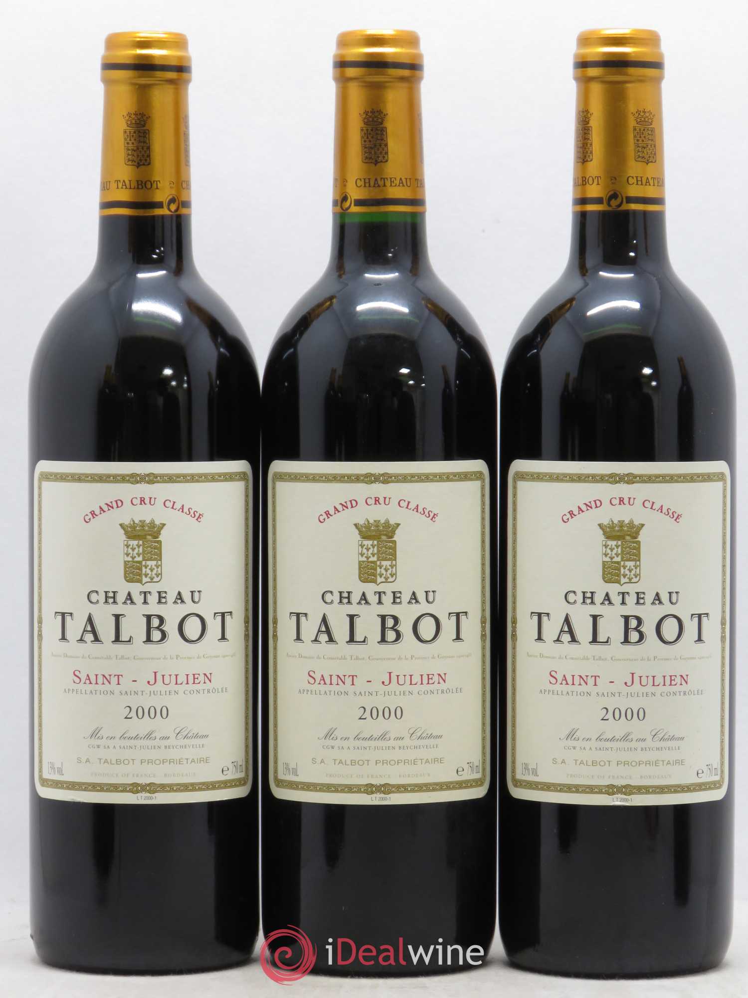 Château Talbot 4ème Grand Cru Classé 2000 - Lot de 12 bouteilles - 3