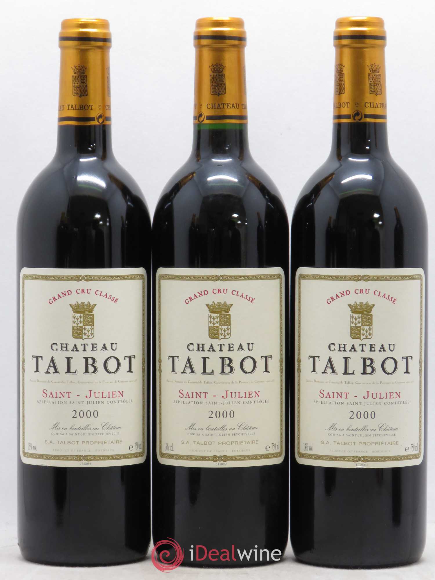 Château Talbot 4ème Grand Cru Classé 2000 - Lot de 12 bouteilles - 4