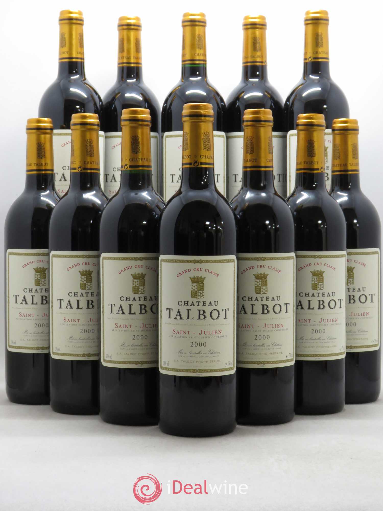 Château Talbot 4ème Grand Cru Classé 2000 - Lot de 12 bouteilles - 0
