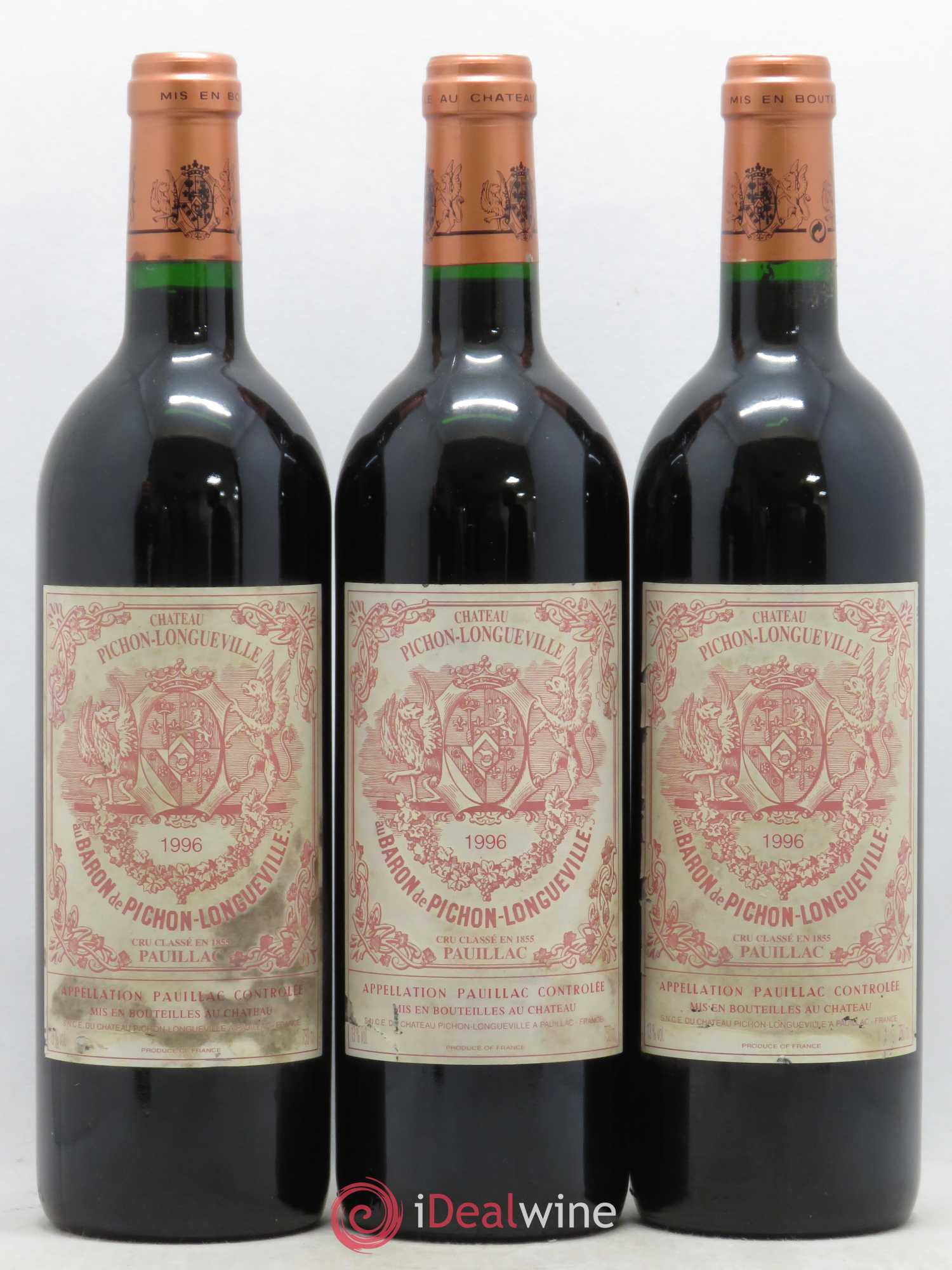 Pichon Longueville Baron 2ème Grand Cru Classé 1996 - Lot de 12 bouteilles - 1