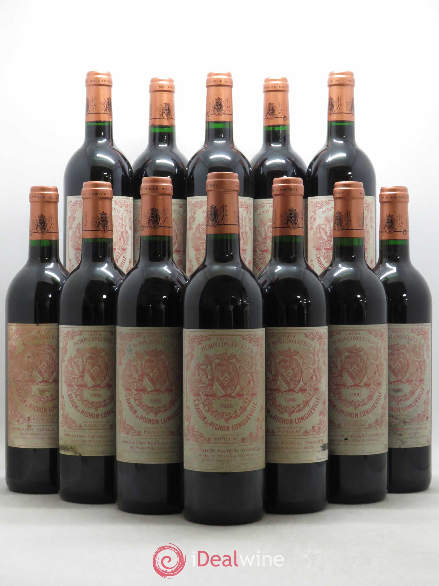 Pichon Longueville Baron 2ème Grand Cru Classé 1996 - Lot de 12 bouteilles - 0