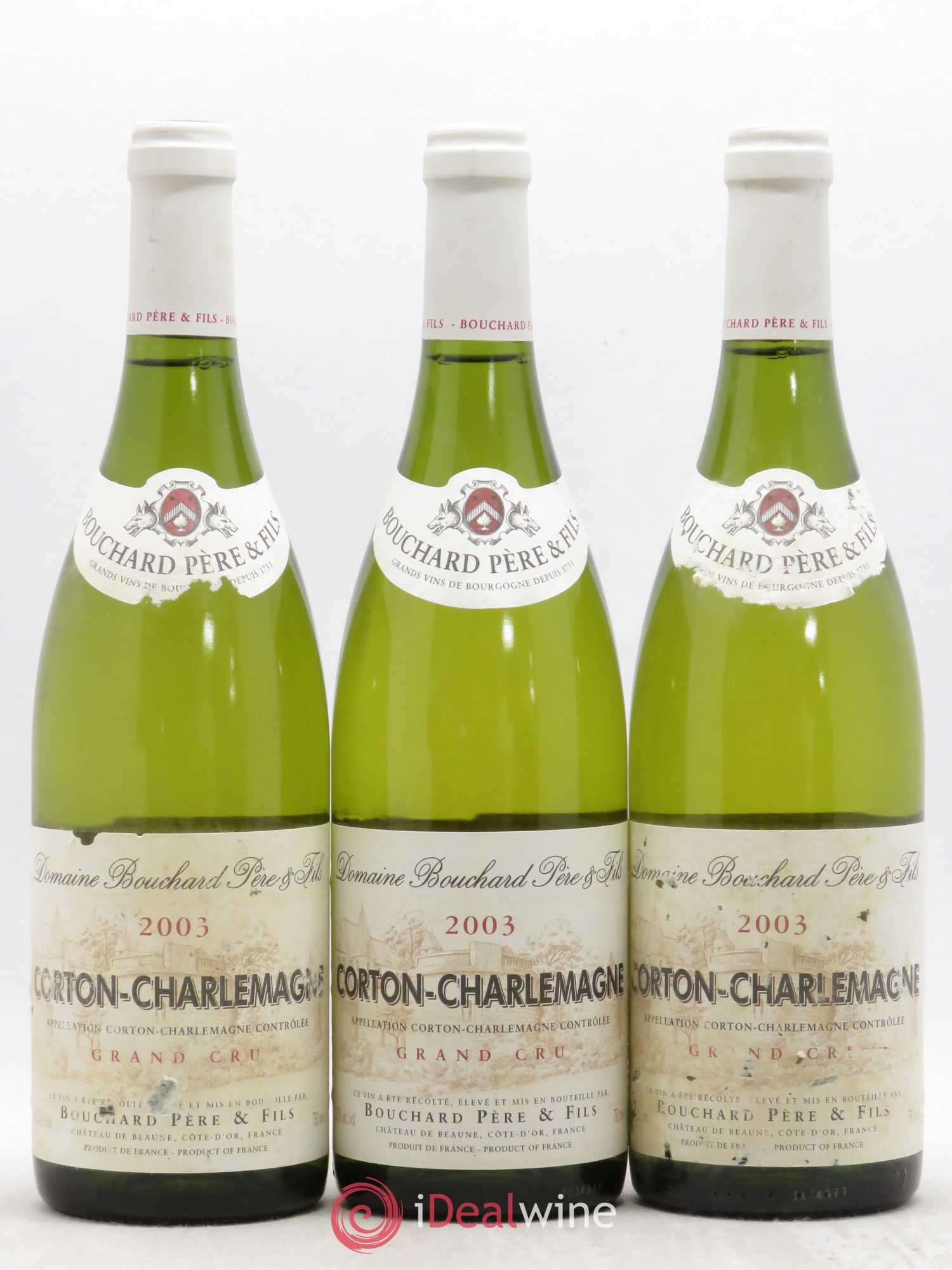 Corton-Charlemagne Grand Cru Bouchard Père & Fils 2003 - Lot de 3 bouteilles - 0