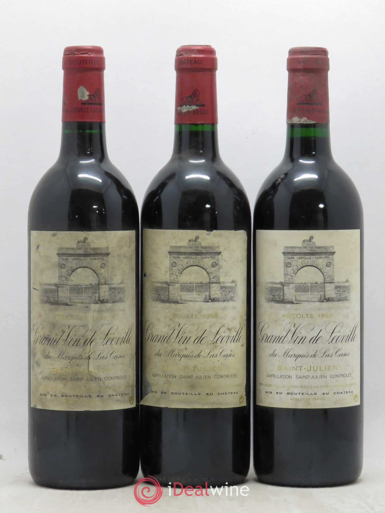Château Léoville Las Cases 2ème Grand Cru Classé 1995 - Lot de 3 bouteilles - 0