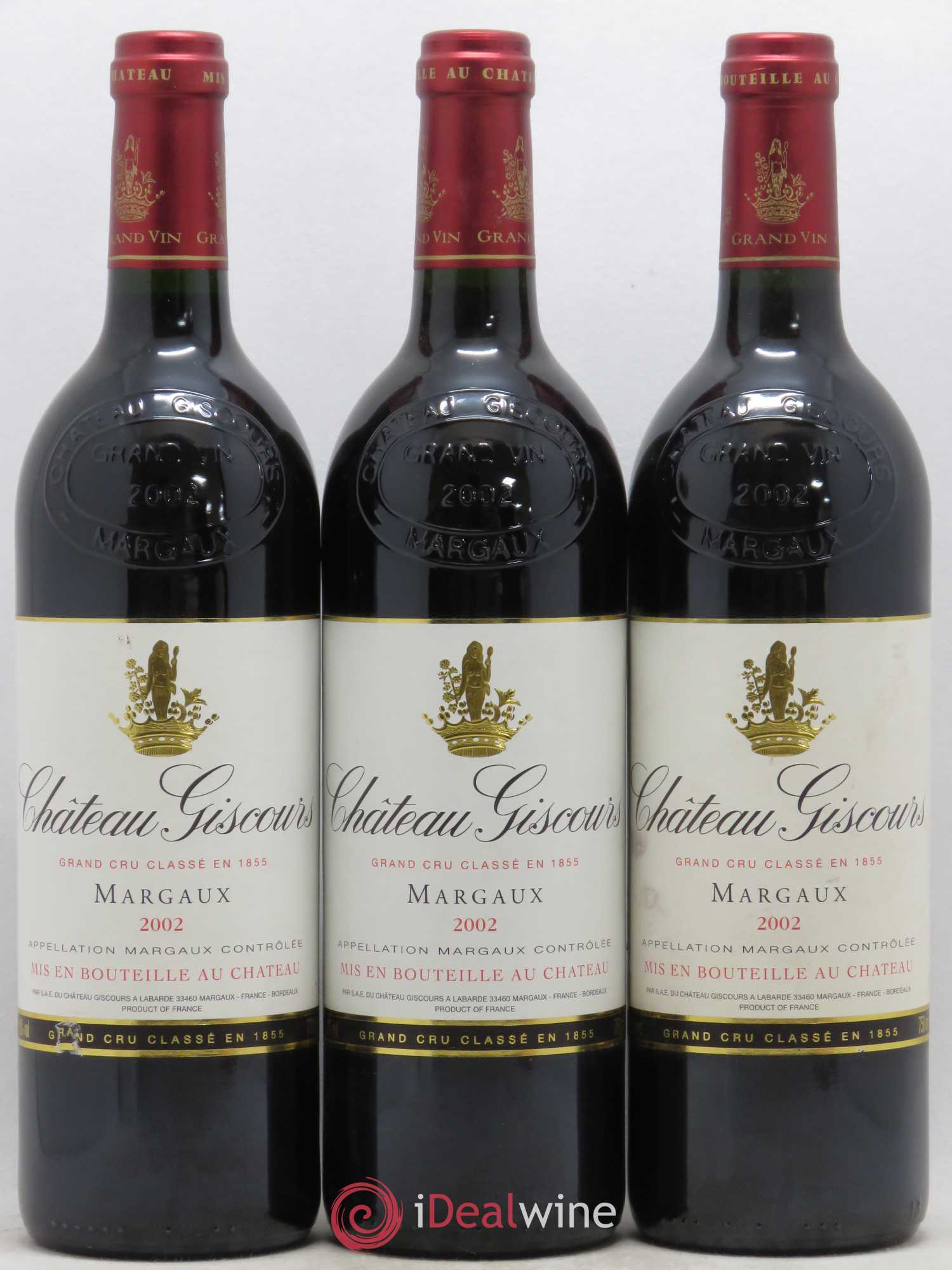 Château Giscours 3ème Grand Cru Classé 2002 - Lot de 3 bouteilles - 0