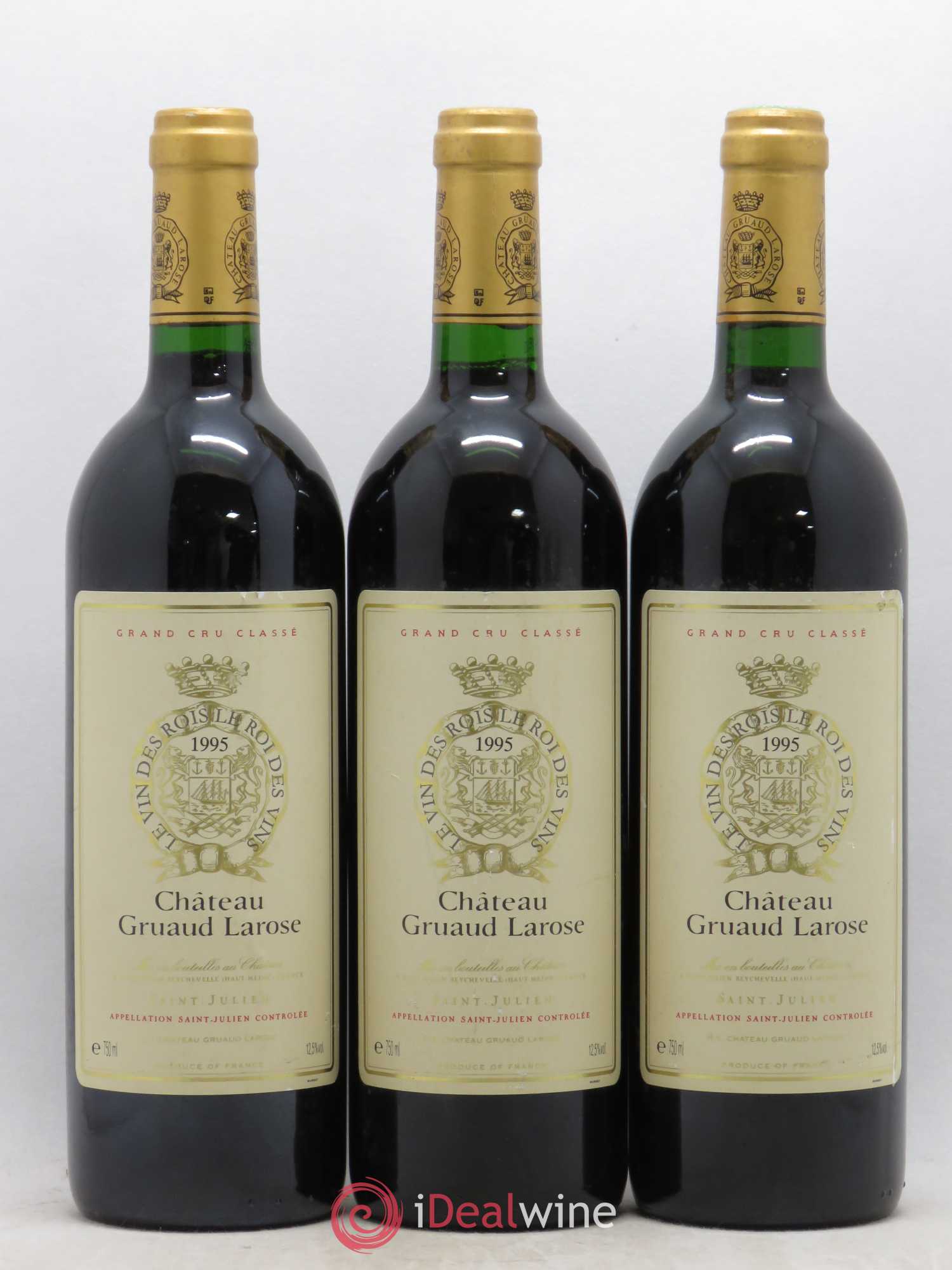 Château Gruaud Larose 2ème Grand Cru Classé 1995 - Lot de 3 bouteilles - 0