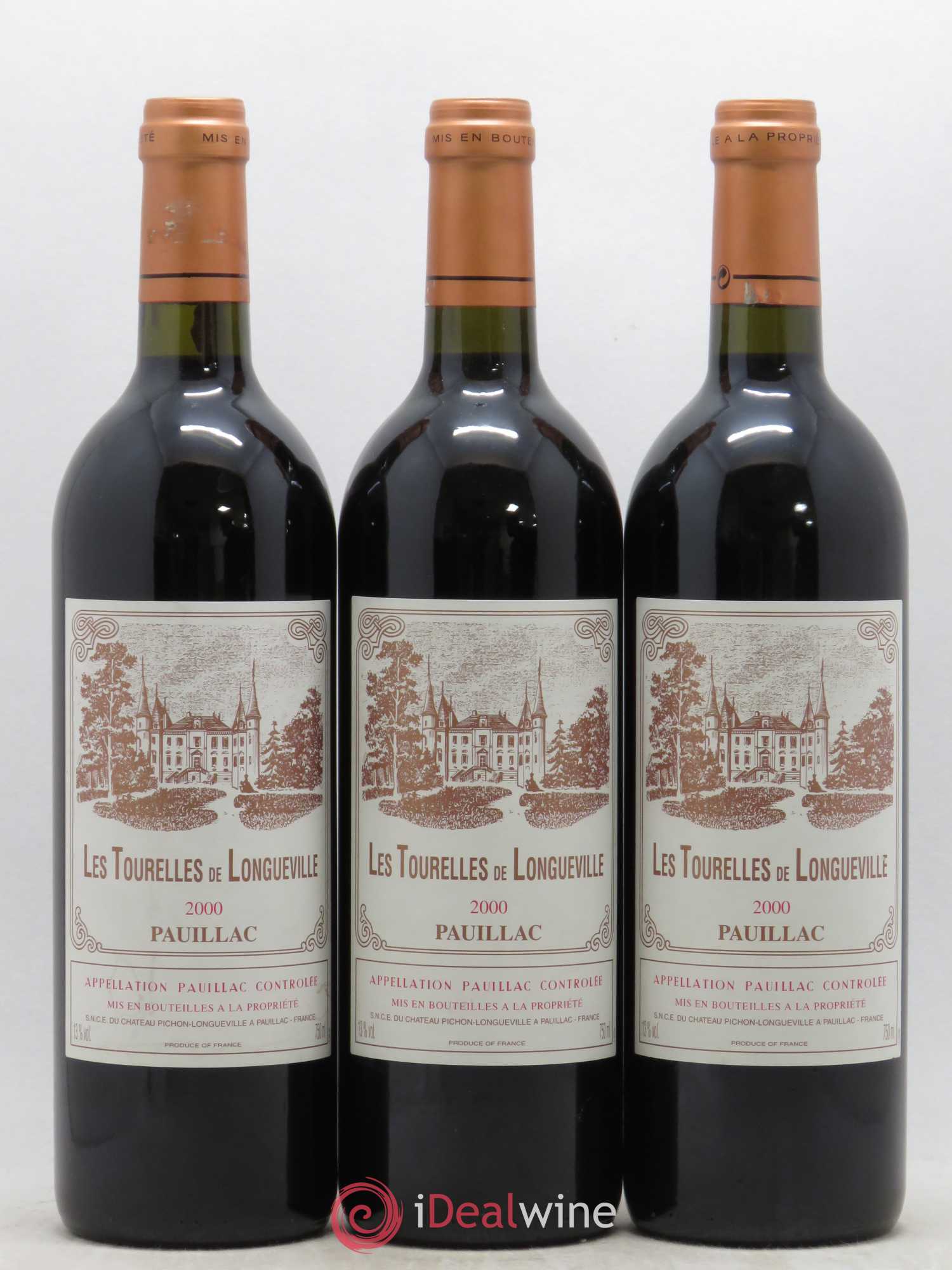 Les Tourelles de Longueville Second Vin 2000 - Lot de 3 bouteilles - 0
