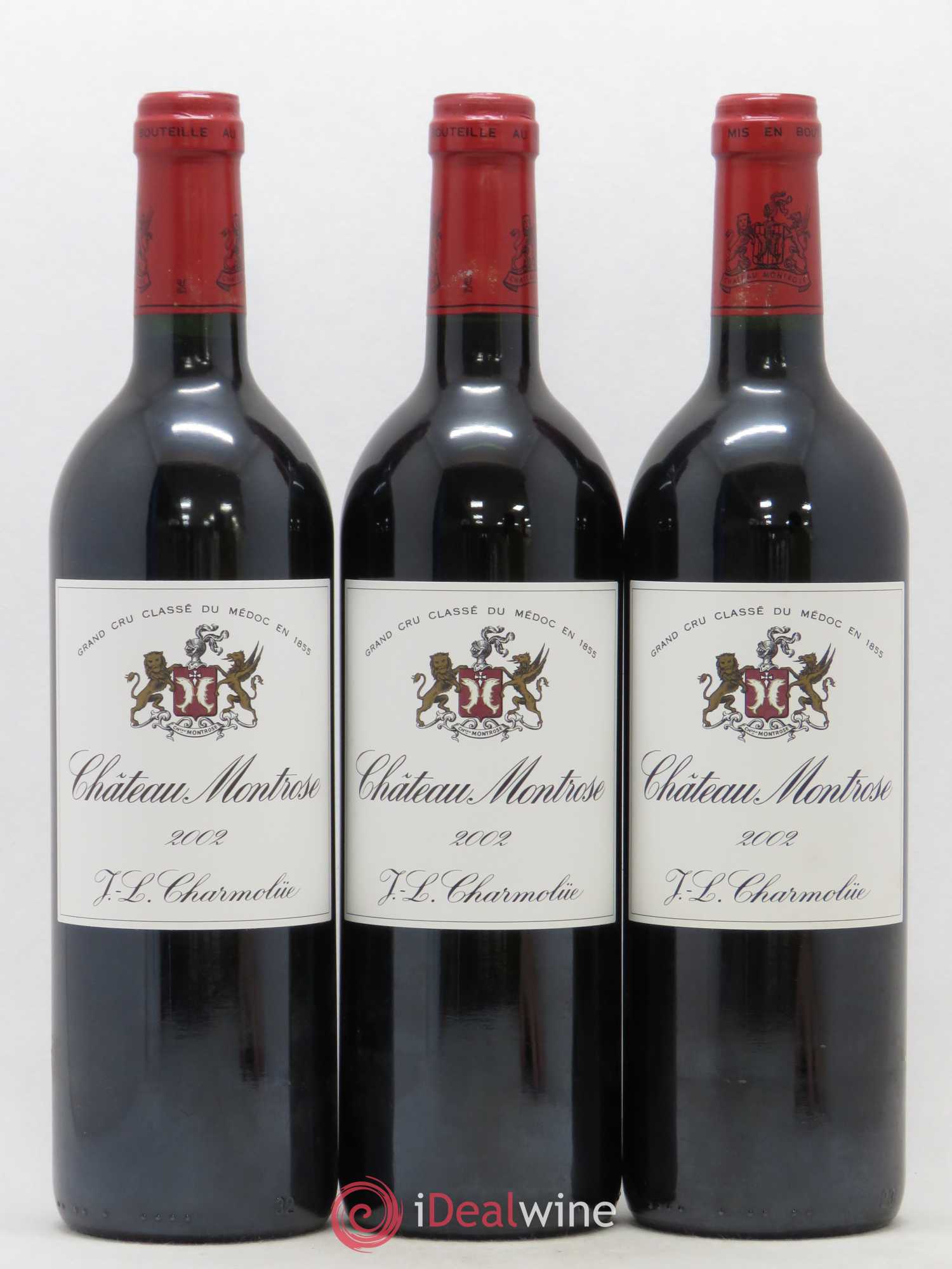 Château Montrose 2ème Grand Cru Classé 2002 - Lot de 3 bouteilles - 0
