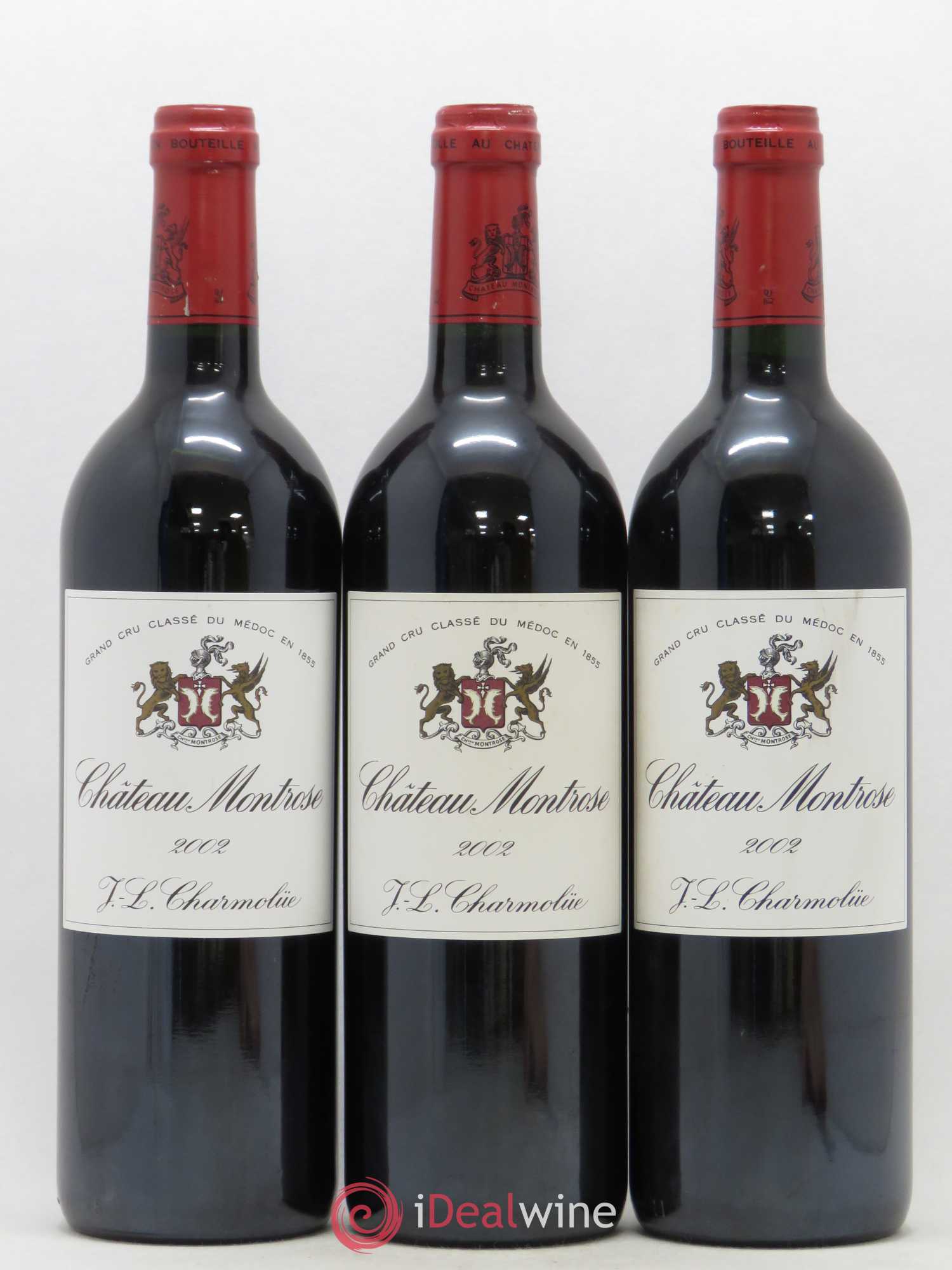 Château Montrose 2ème Grand Cru Classé 2002 - Lot de 3 bouteilles - 0
