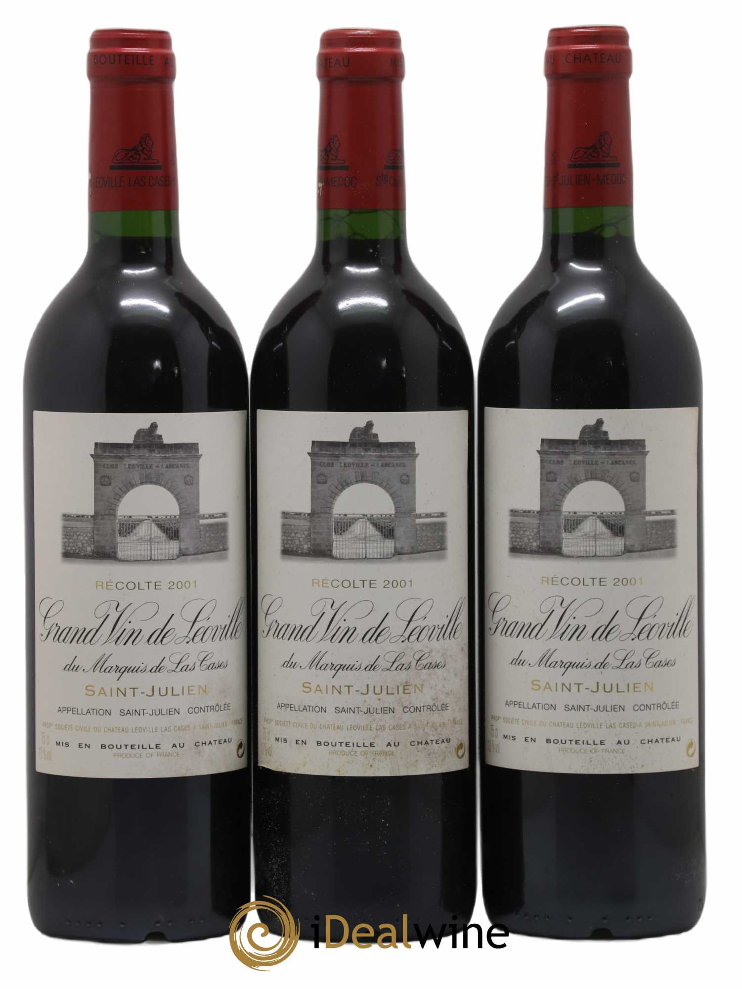 Château Léoville Las Cases 2ème Grand Cru Classé 2001 - Lot de 3 bouteilles - 0