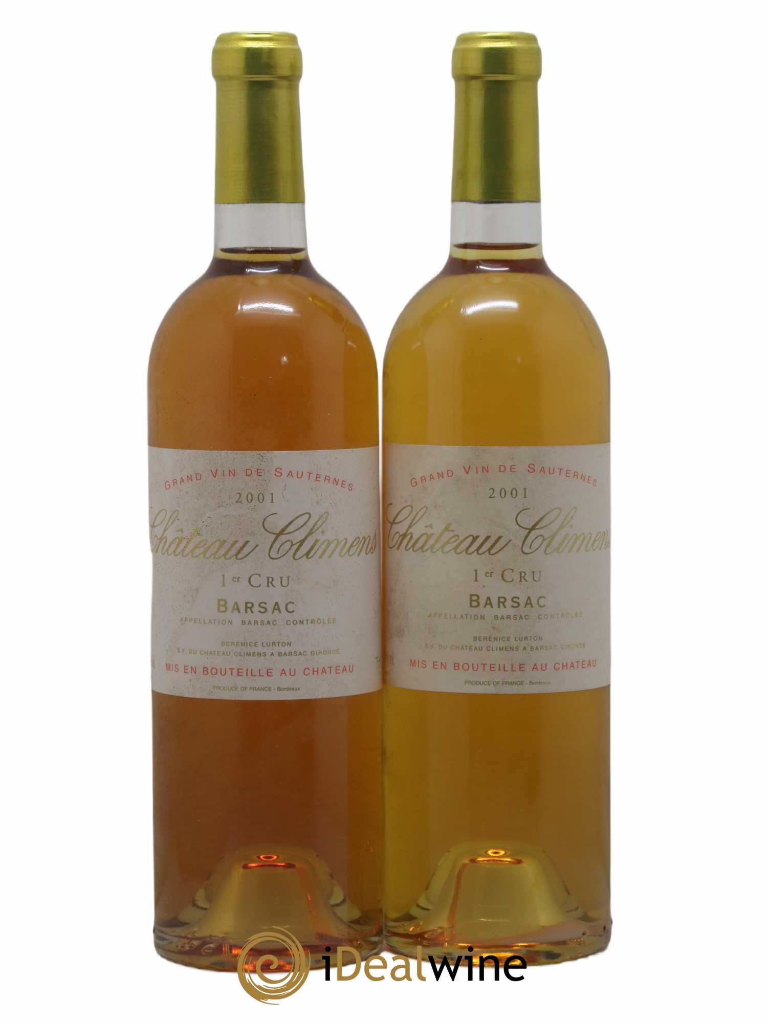 Château Climens 1er Grand Cru Classé 2001 - Lotto di 2 bottiglie - 0