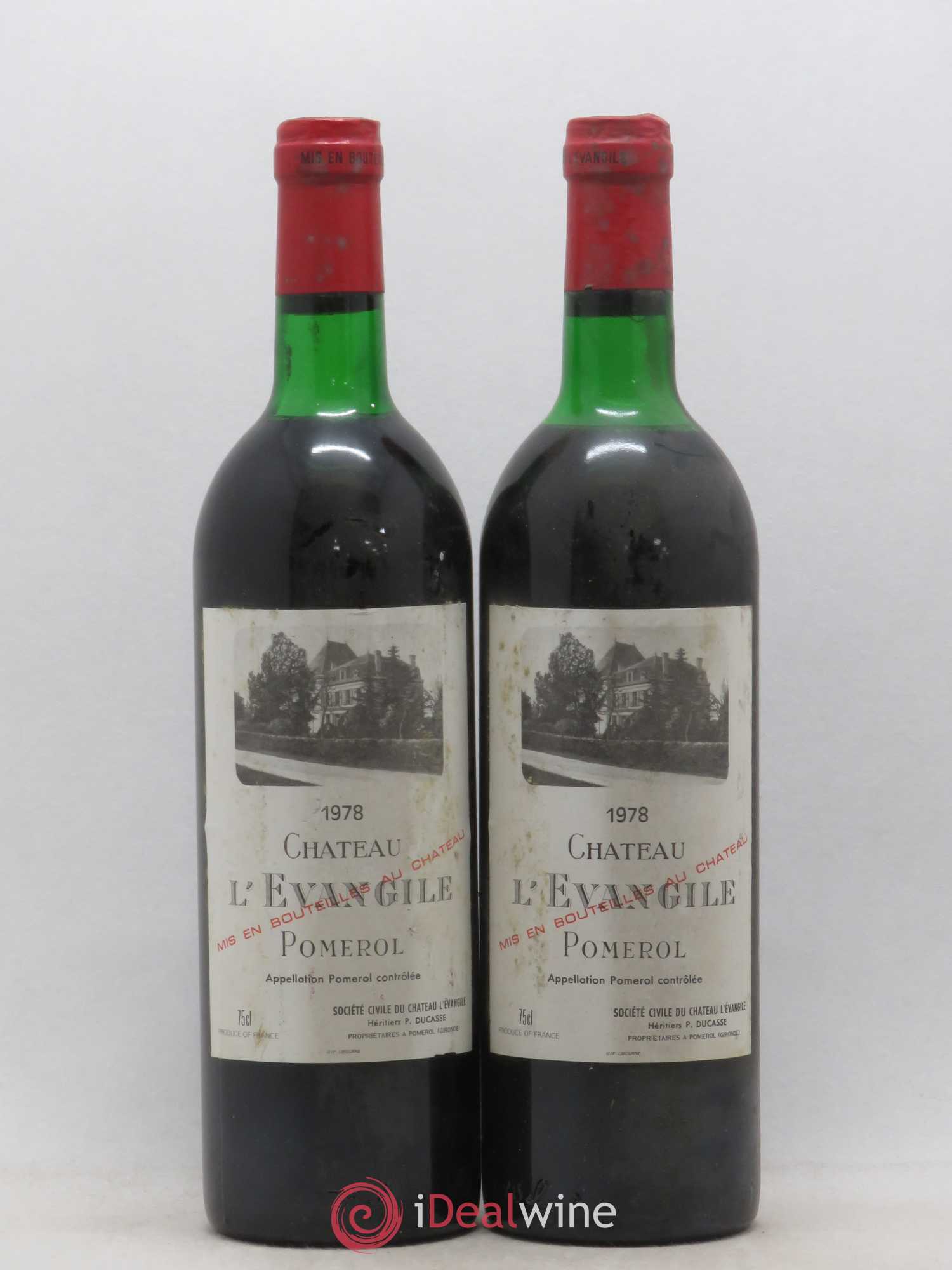 Château l' Évangile 1978 - Lot de 2 bouteilles - 0