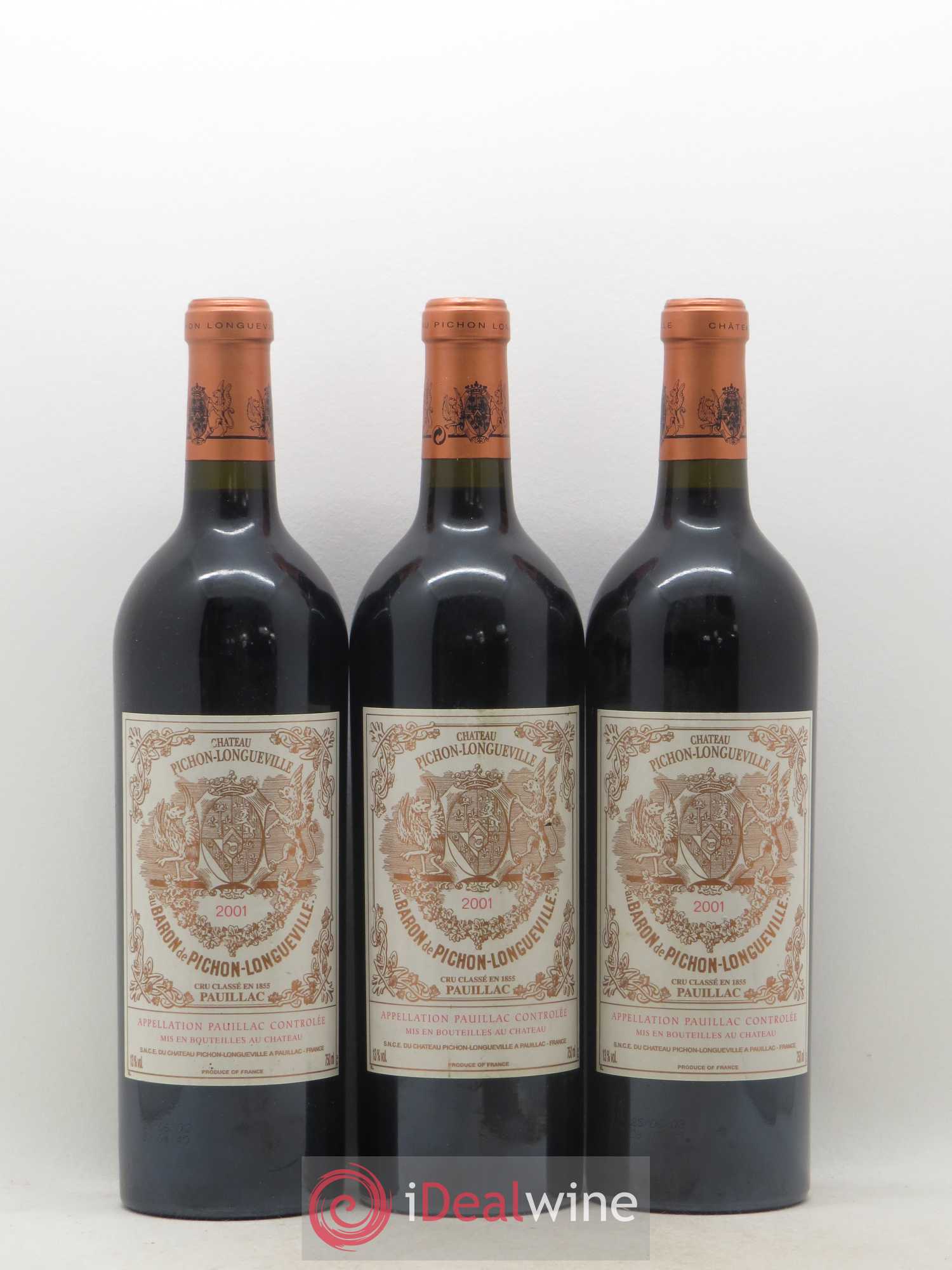 Pichon Longueville Baron 2ème Grand Cru Classé 2001 - Lot de 6 bouteilles - 1