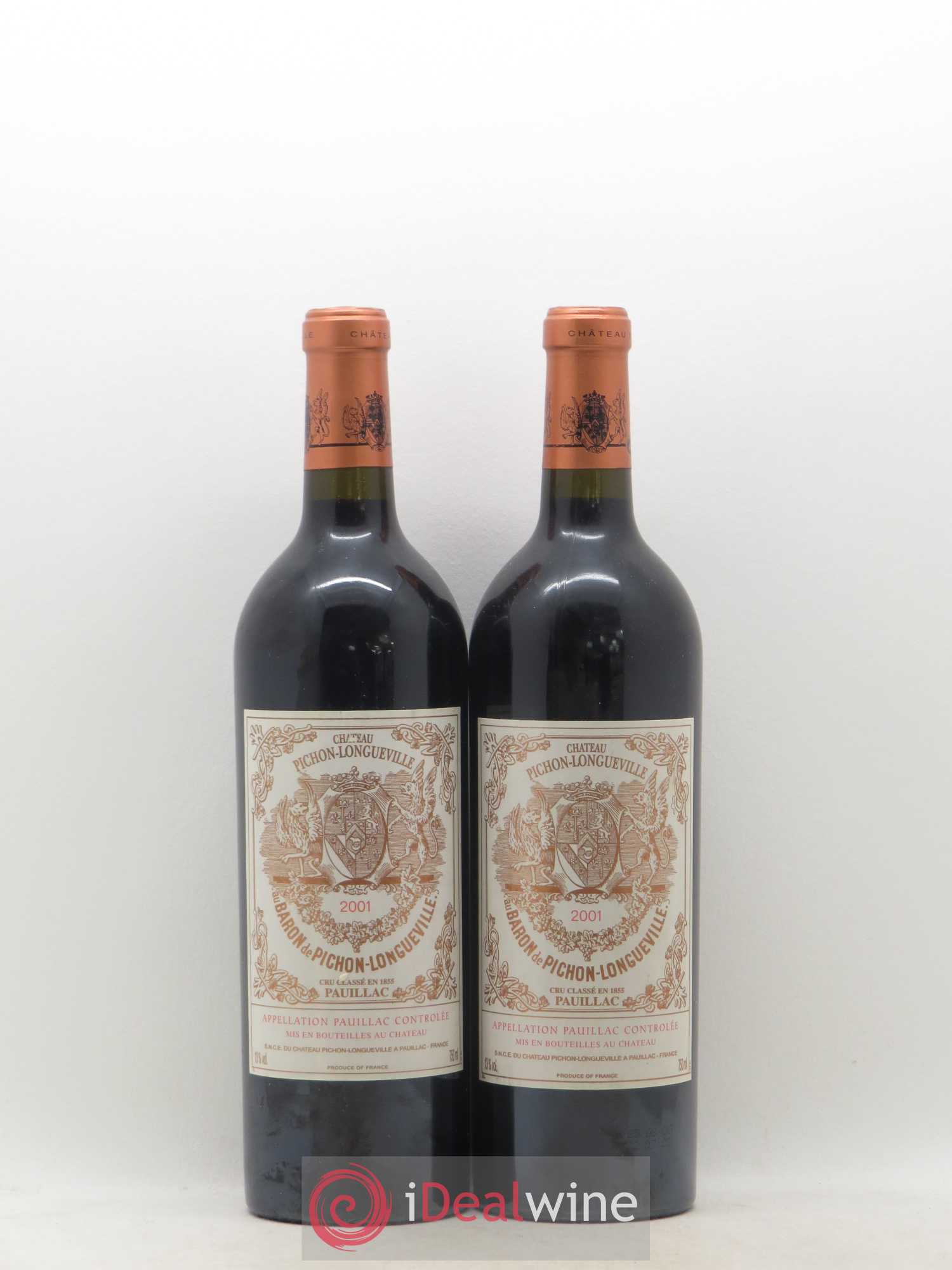 Pichon Longueville Baron 2ème Grand Cru Classé 2001 - Lot de 2 bouteilles - 0