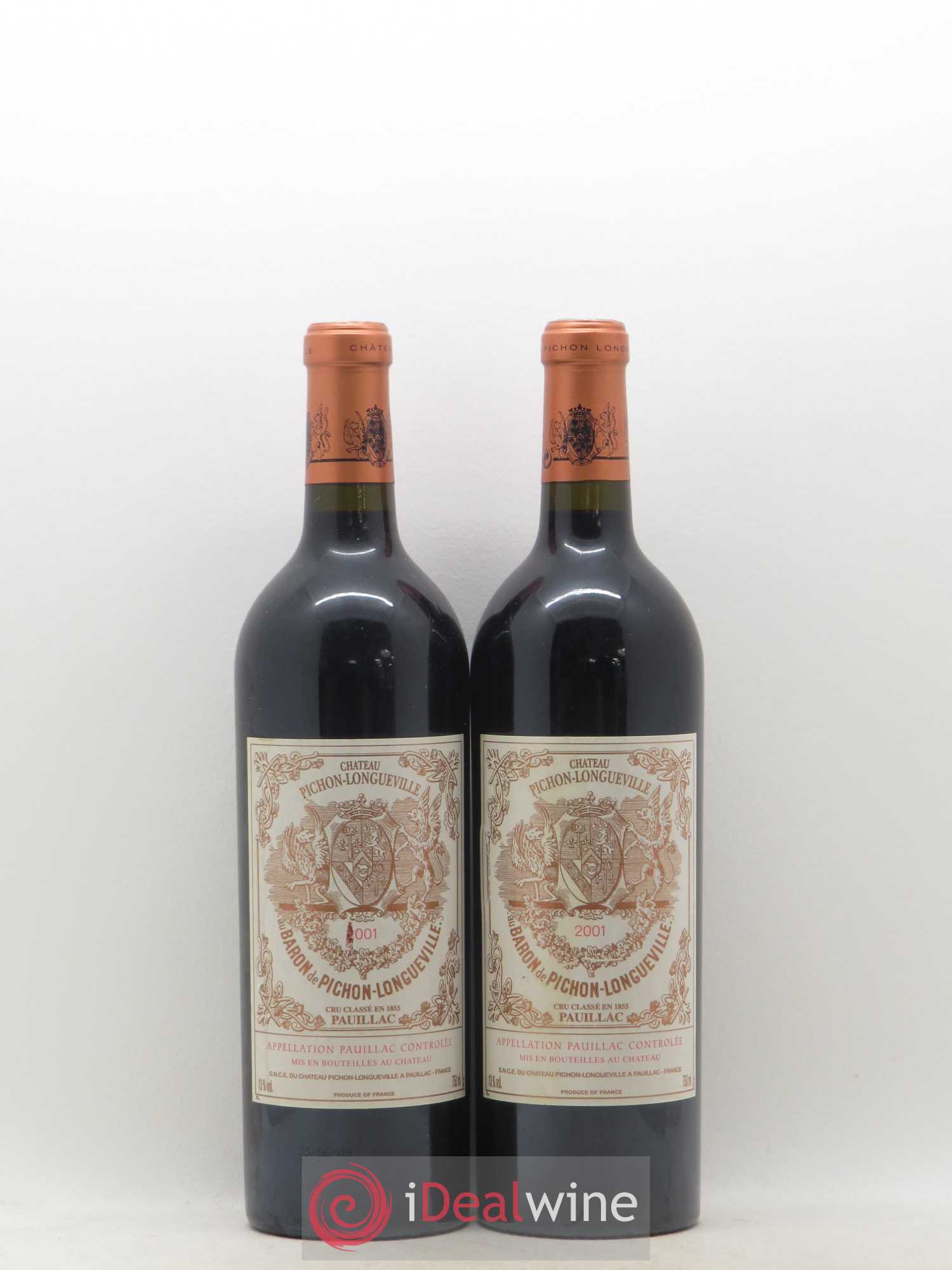 Pichon Longueville Baron 2ème Grand Cru Classé 2001 - Lot de 2 bouteilles - 0