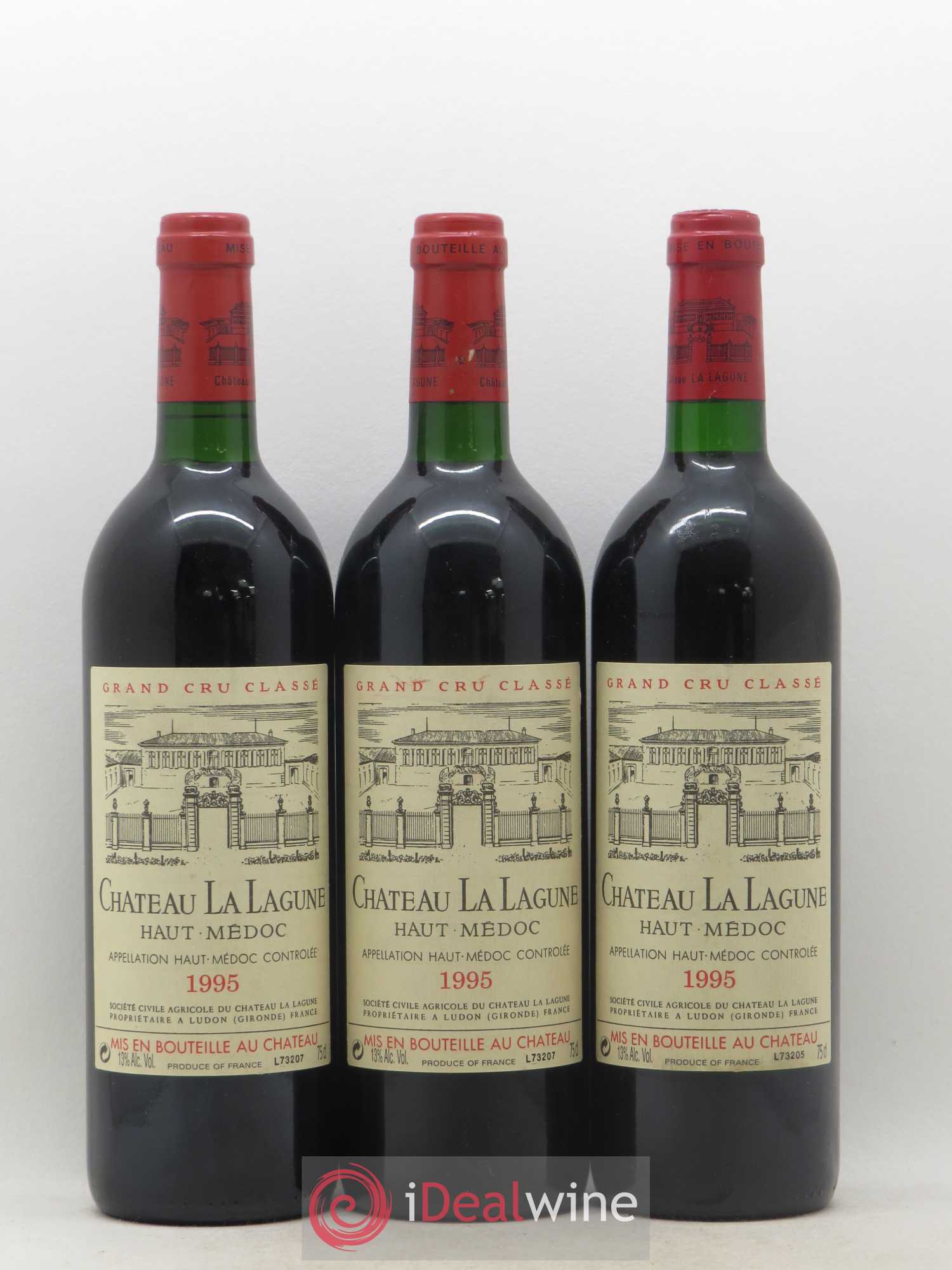 Château la Lagune 3ème Grand Cru Classé 1995 - Lot de 3 bouteilles - 0