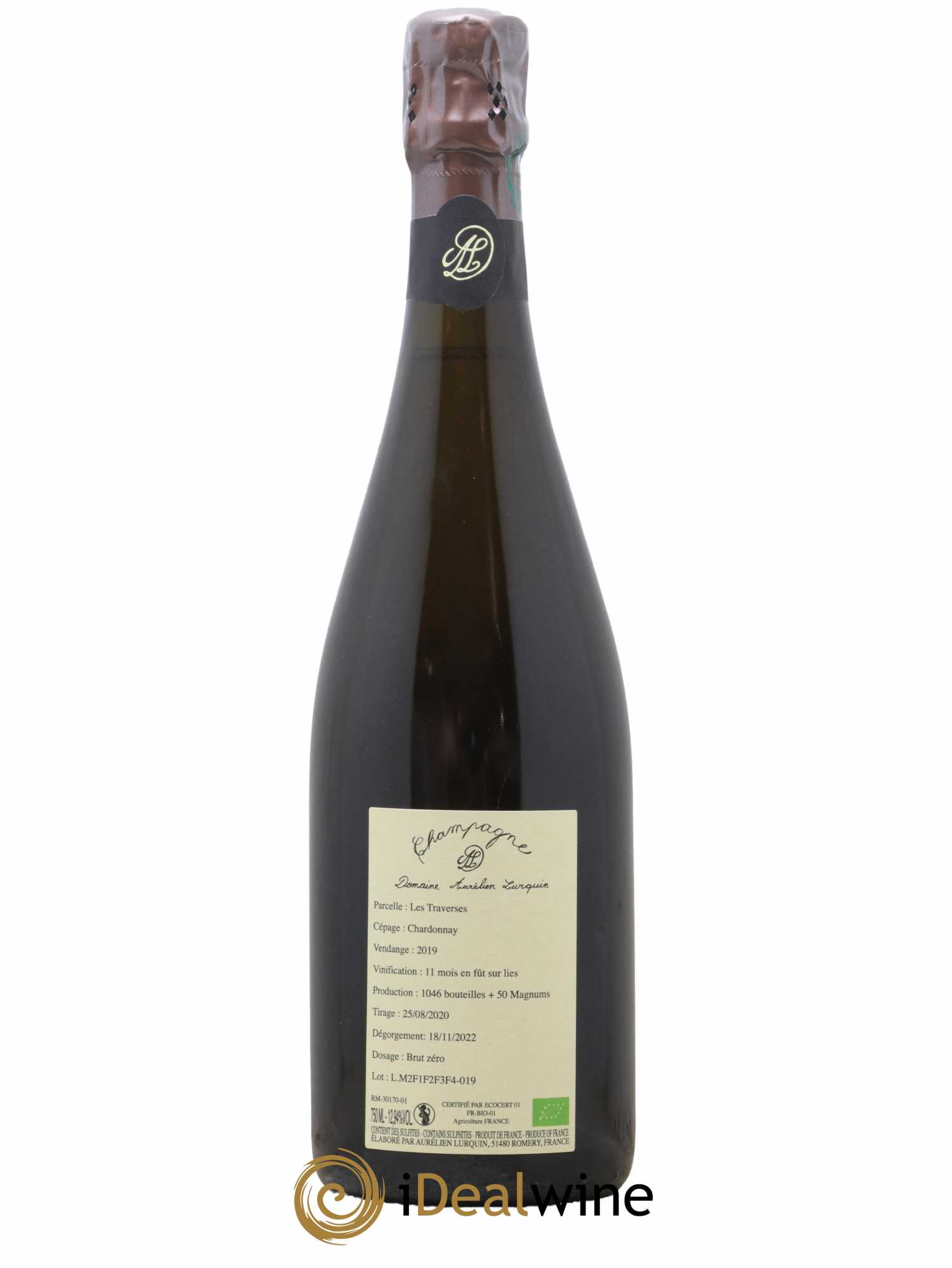 Champagne Les Traverses Aurelien Lurquin 2019 - Lot de 1 bouteille - 1