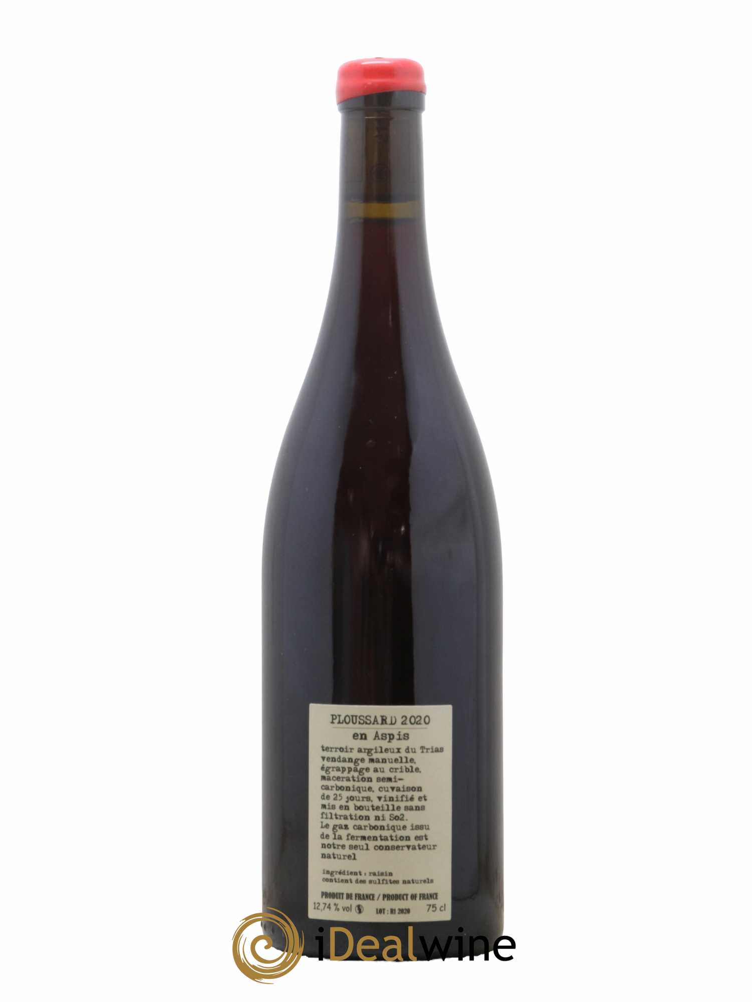 Arbois-Pupillin Ploussard En Aspis Adeline Houillon & Renaud Bruyère 2020 - Lot de 1 bouteille - 1