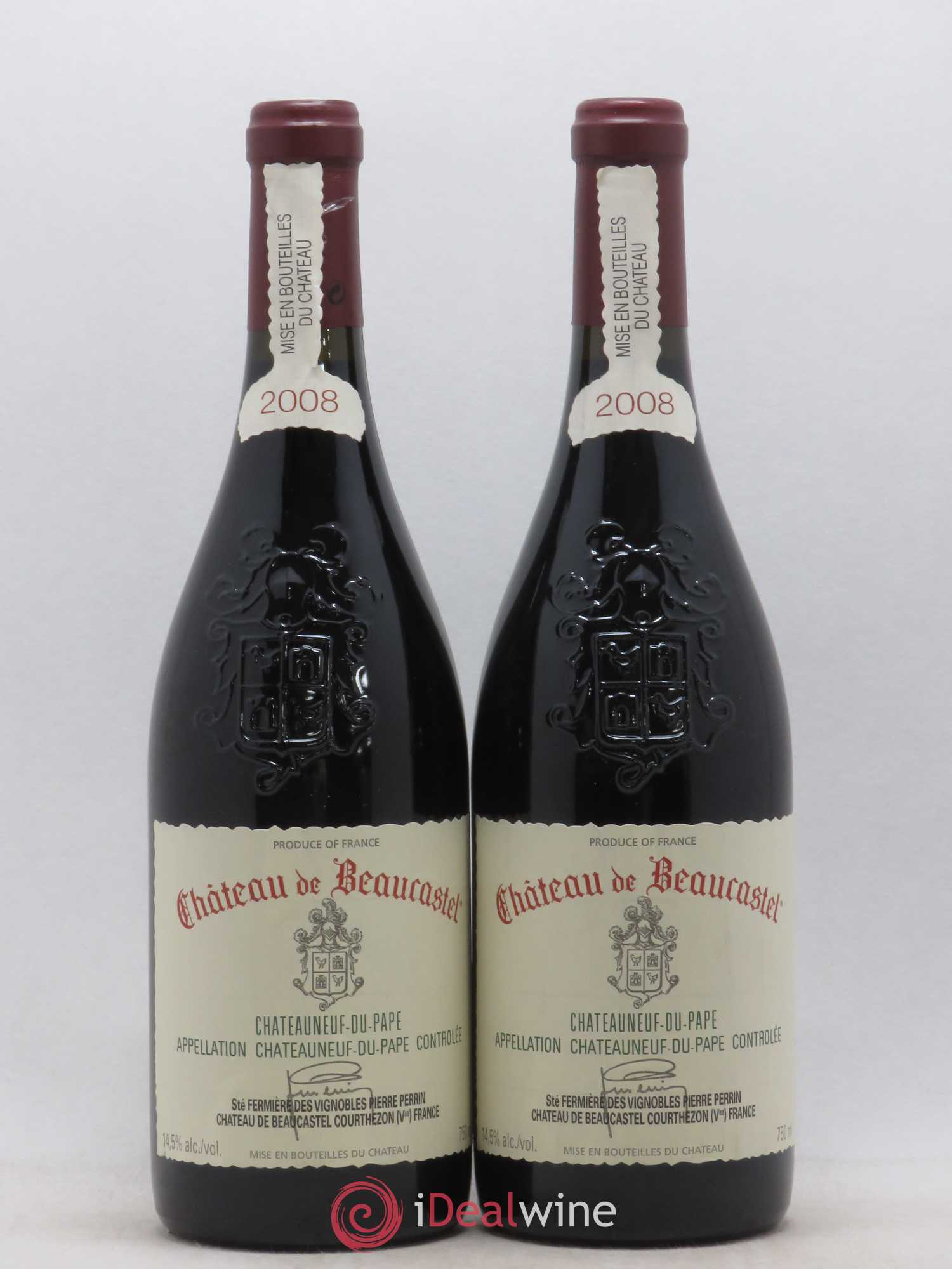 Châteauneuf-du-Pape Château de Beaucastel Famille Perrin 2008 - Lot de 2 bouteilles - 0