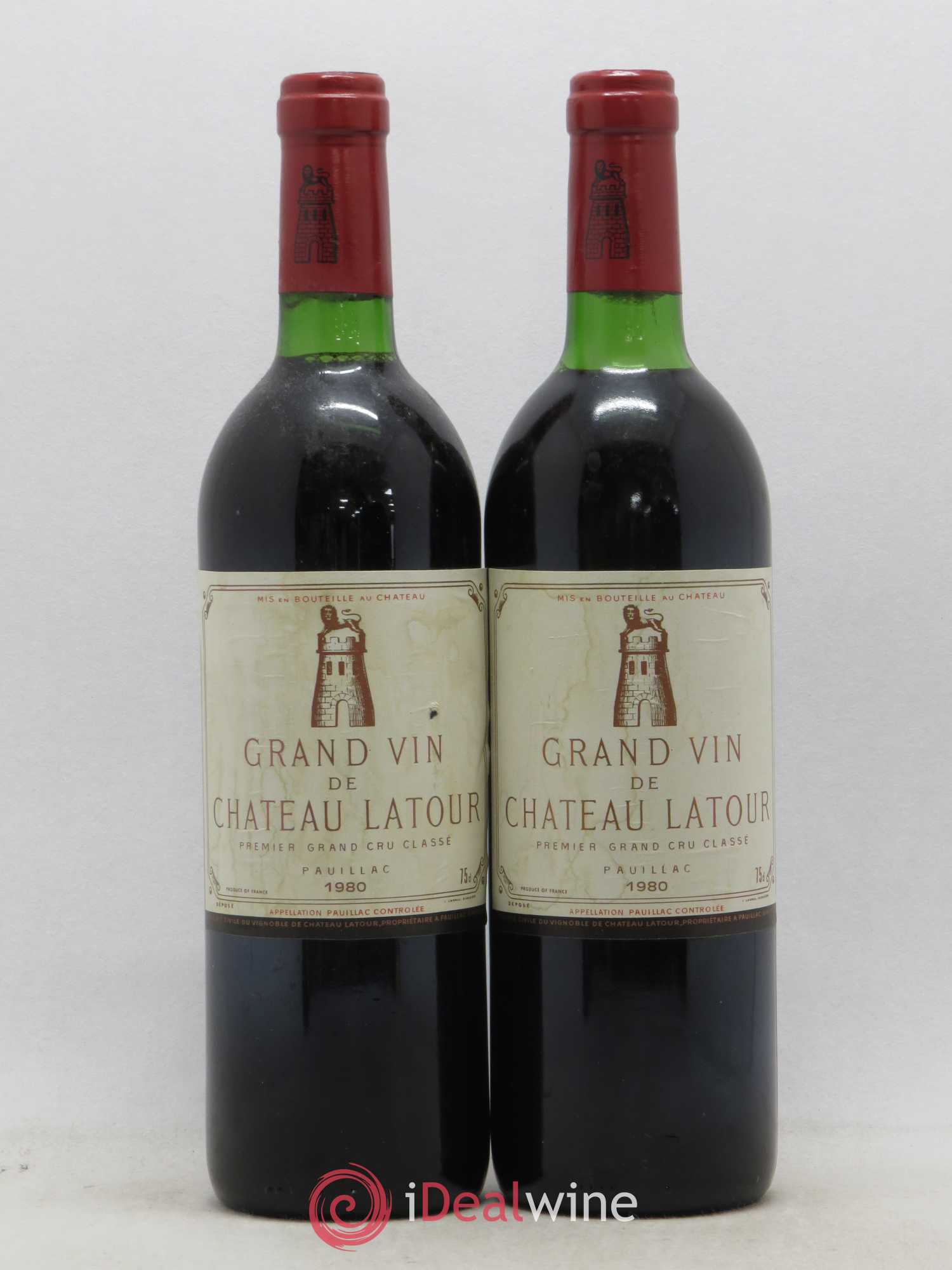 Château Latour 1er Grand Cru Classé 1980 - Lot de 2 bouteilles - 0