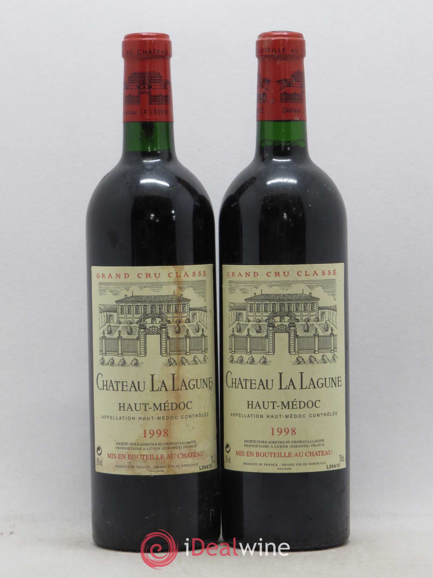 Château la Lagune 3ème Grand Cru Classé 1998 - Lot de 2 bouteilles - 0