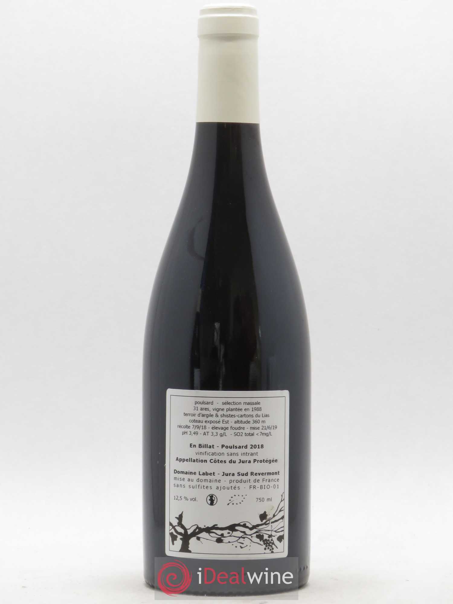 Côtes du Jura Poulsard En Billat Romain - Julien  - Charline Labet 2018 - Lot de 1 bouteille - 1