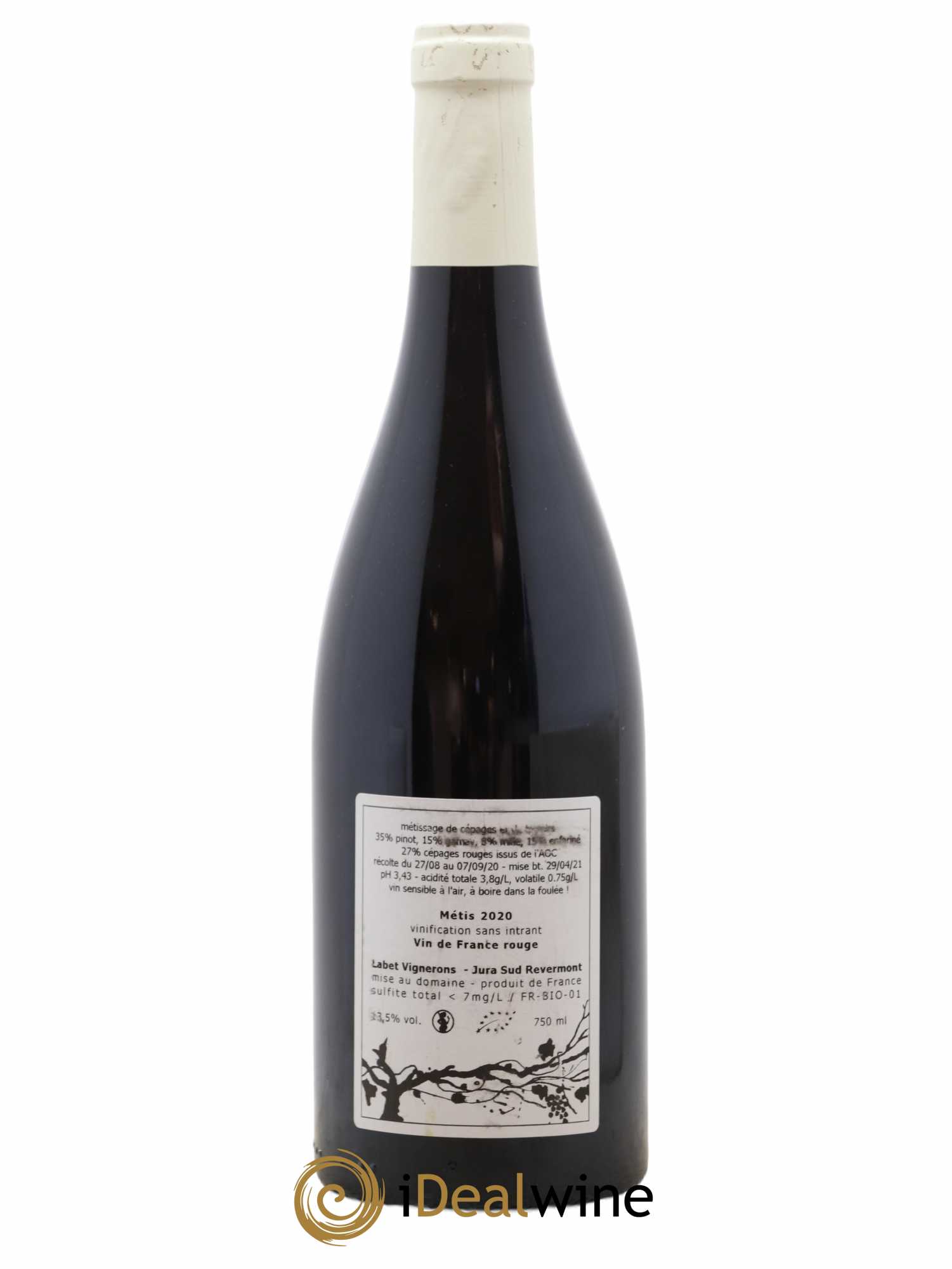 Vin de France Métis Romain - Julien  - Charline Labet 2020 - Lot de 1 bouteille - 1