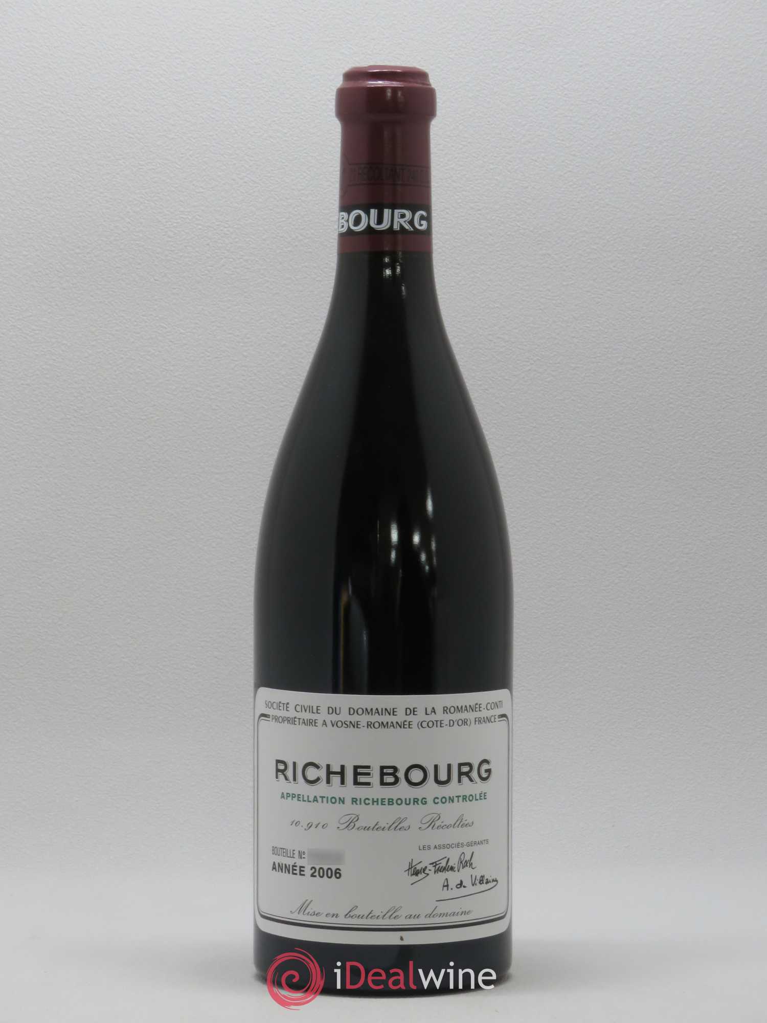 Richebourg Grand Cru Domaine de la Romanée-Conti 2006 - Posten von 1 Flasche - 0
