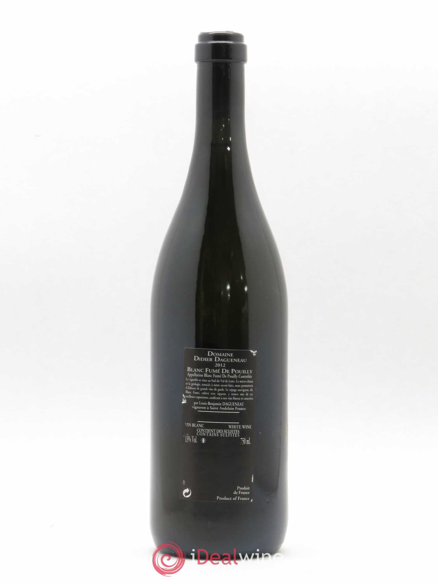 Vin de France (anciennement Pouilly-Fumé) Silex Dagueneau (Domaine Didier - Louis-Benjamin) 2012 - Lot de 1 bouteille - 1