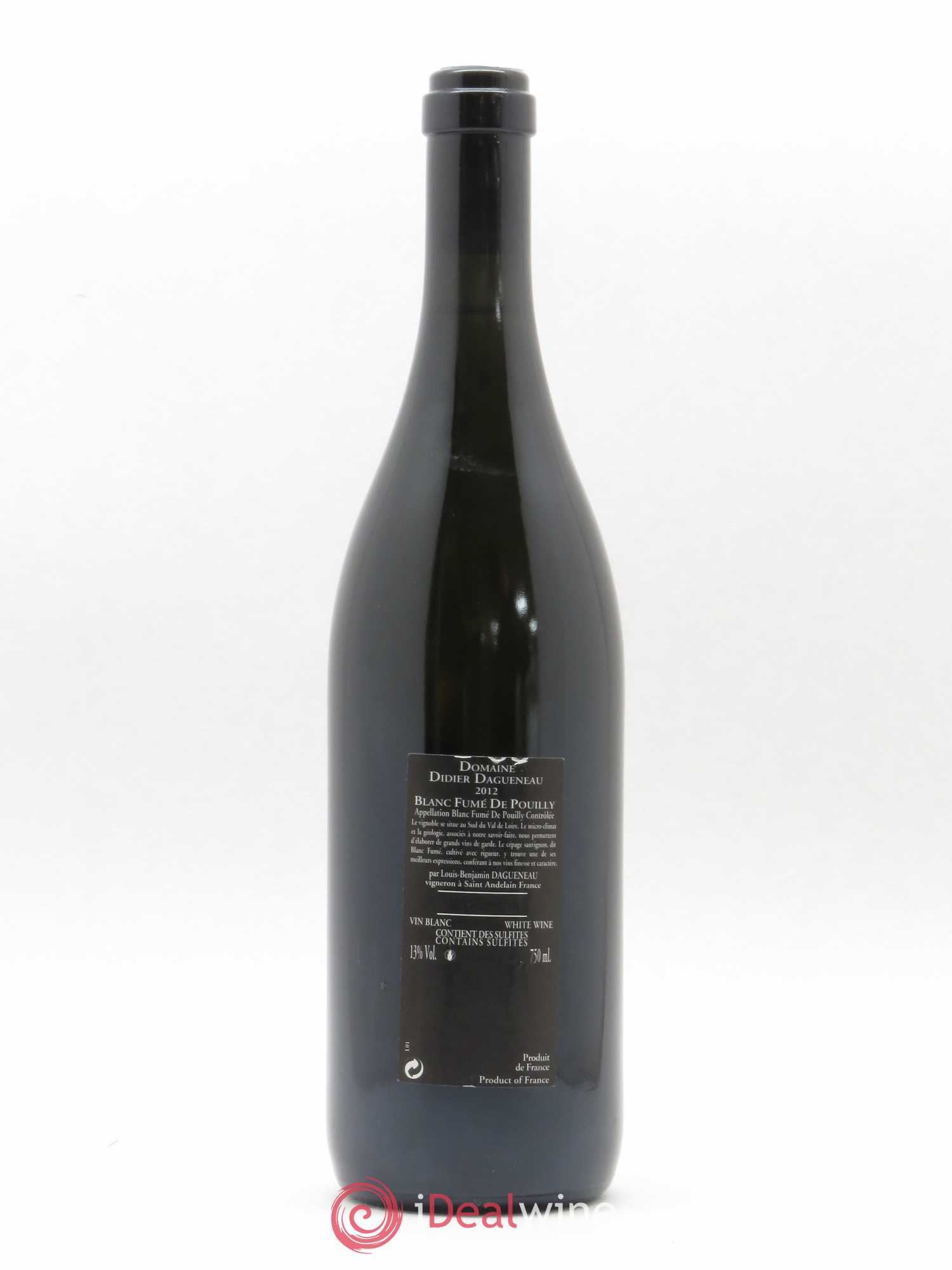 Vin de France (anciennement Pouilly-Fumé) Silex Dagueneau (Domaine Didier - Louis-Benjamin) 2012 - Lot de 1 bouteille - 1
