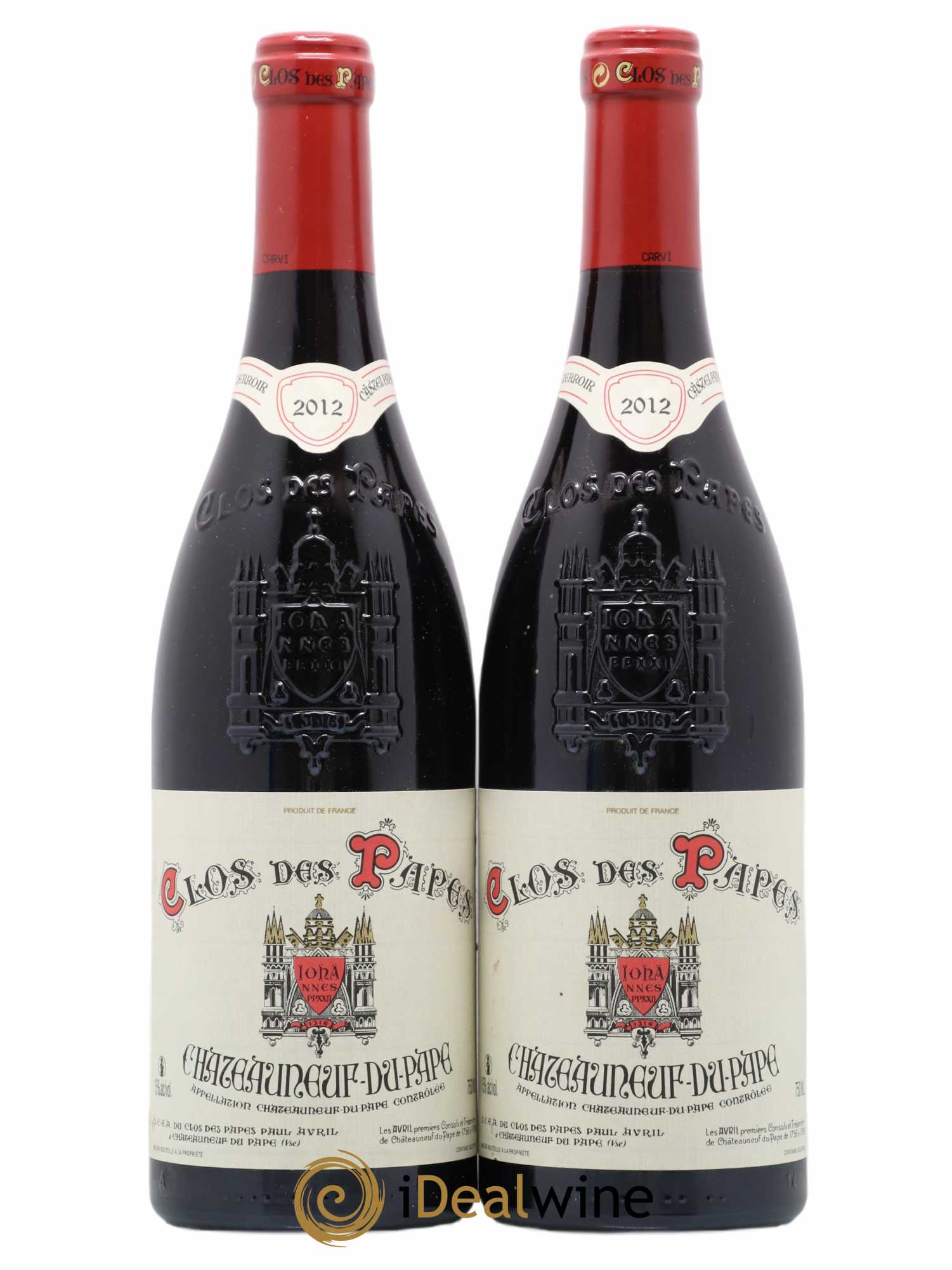 Châteauneuf-du-Pape Clos des Papes - Paul Avril 2012 - Lot de 2 bouteilles - 0