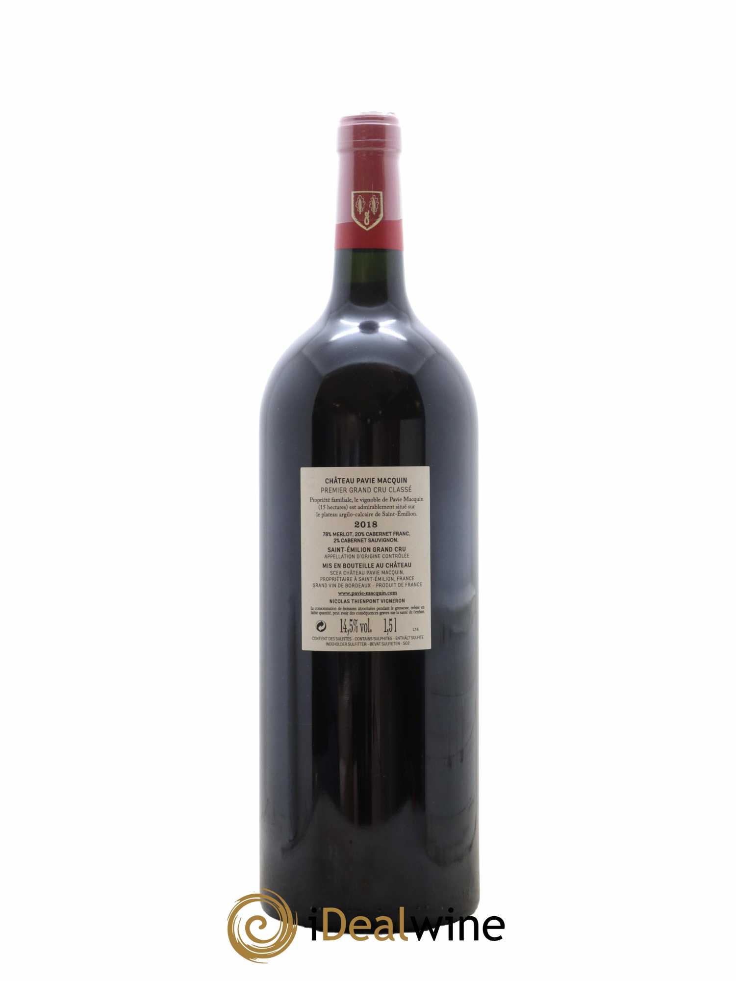 Château Pavie Macquin 1er Grand Cru Classé B 2018 - Lot of 1 magnum - 1