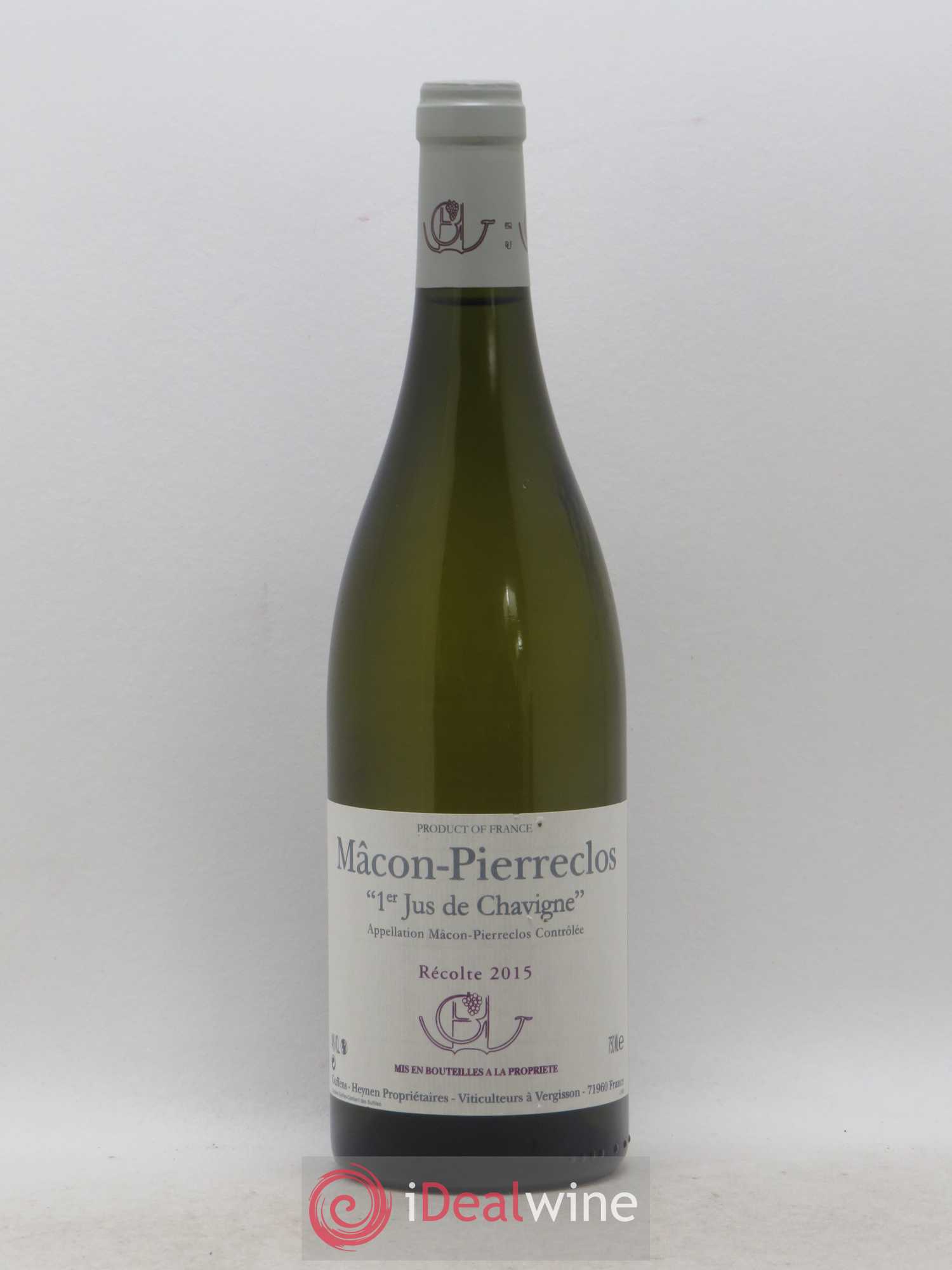 Mâcon Pierreclos 1er Jus de Chavigne Guffens-Heynen 2015 - Lot de 1 bouteille - 0