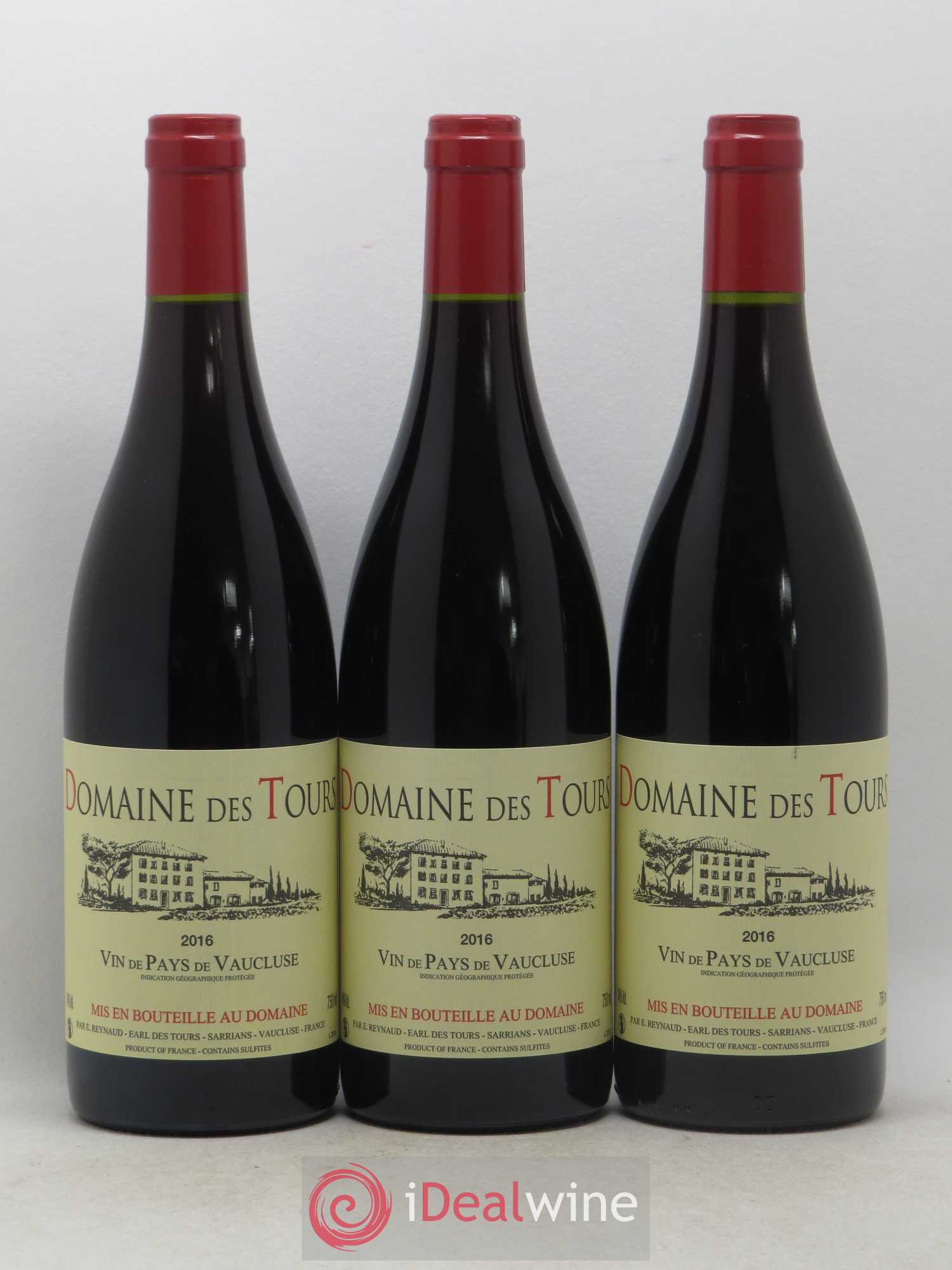 Vaucluse (Vin de Pays de Vaucluse) Domaine des Tours Emmanuel Reynaud 2016 - Lot de 3 bouteilles - 0