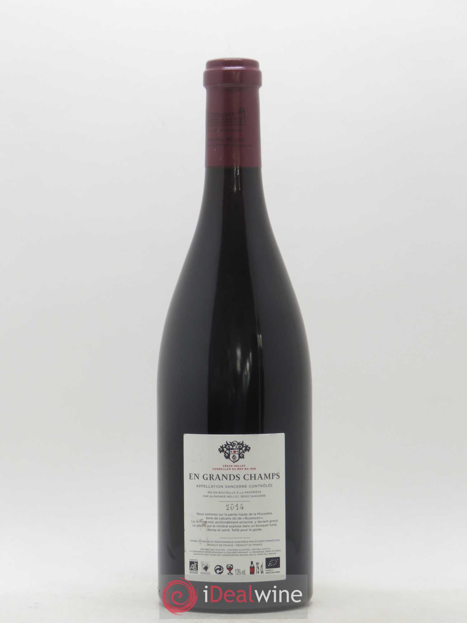 Sancerre En Grands Champs Alphonse Mellot 2014 - Lot de 1 bouteille - 1