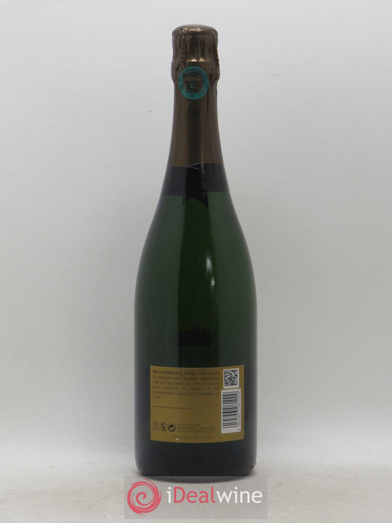 R.D. Extra-Brut Bollinger 2002 - Lot de 1 bouteille - 1