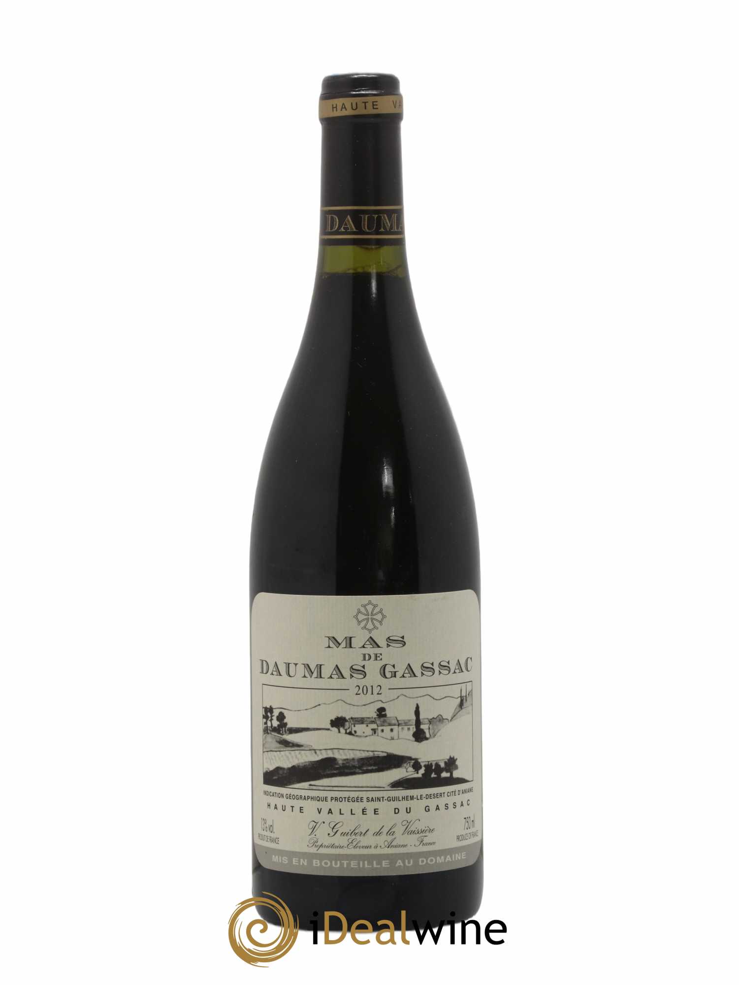 Saint-Guilhem-le-Désert - Cité d'Aniane Mas Daumas Gassac Famille Guibert de La Vaissière 2012 - Lot de 1 bouteille - 0