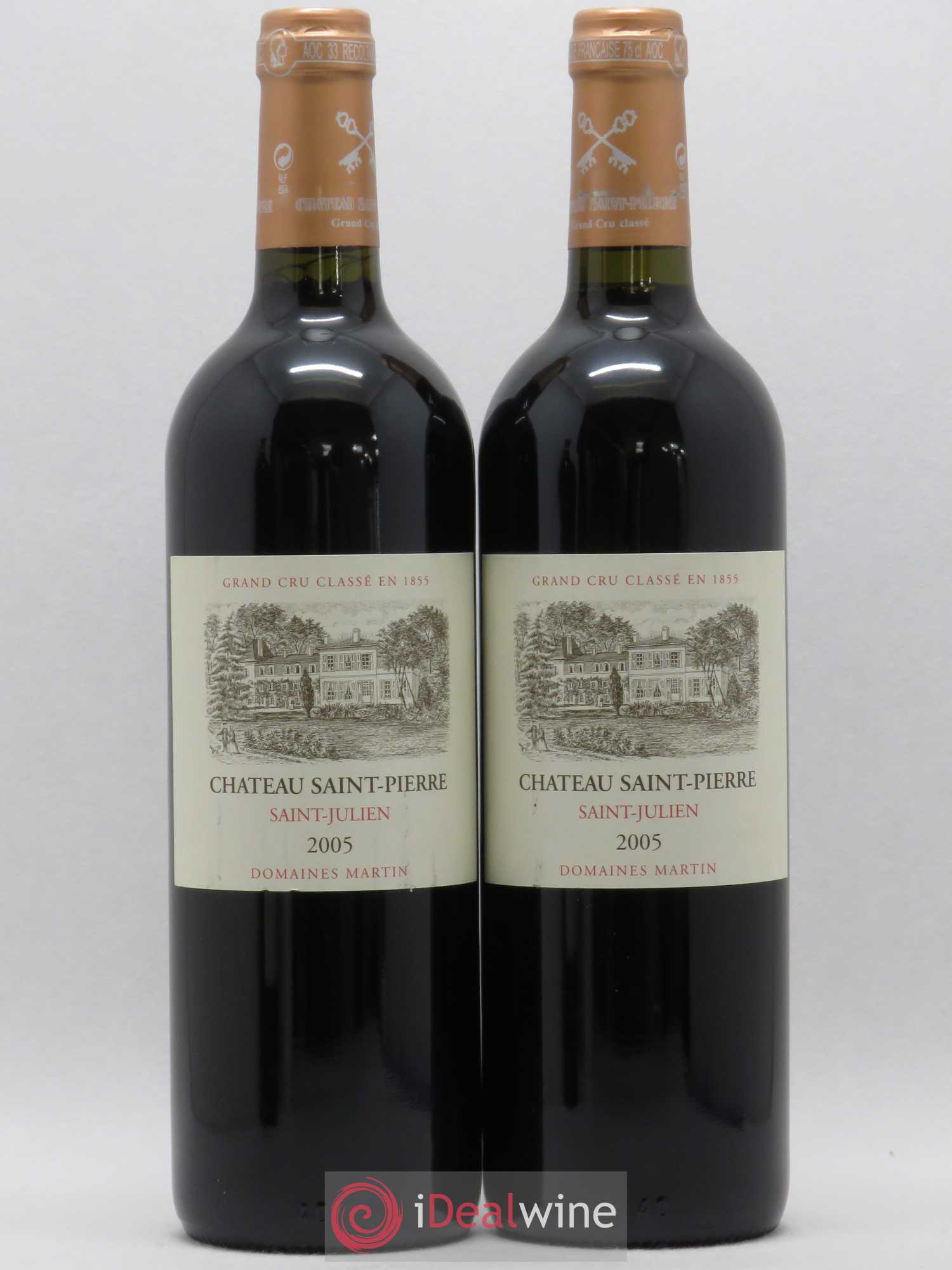 Château Saint-Pierre 4ème Grand Cru Classé 2005 - Lot de 2 bouteilles - 0