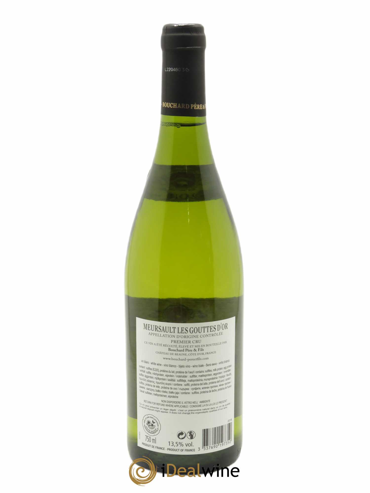 Meursault 1er Cru Les Gouttes d'Or Bouchard Père & Fils 2018 - Lot de 1 bouteille - 1