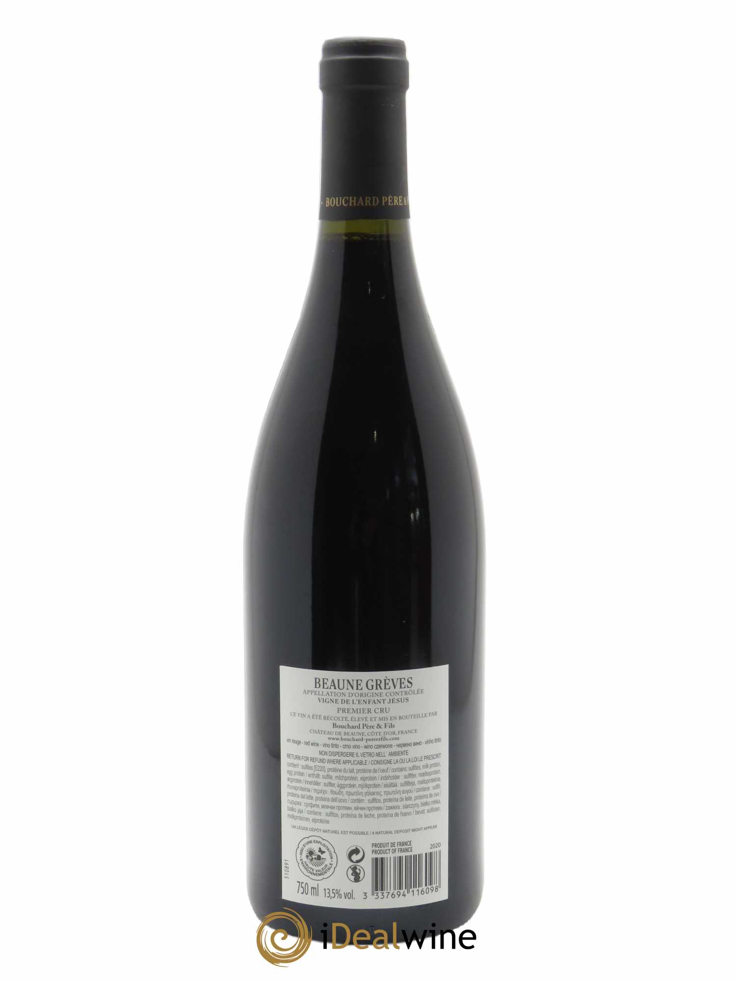 Beaune 1er Cru Grèves - Vigne de l'Enfant Jésus Bouchard Père & Fils 2020 - Lot of 1 bottle - 1