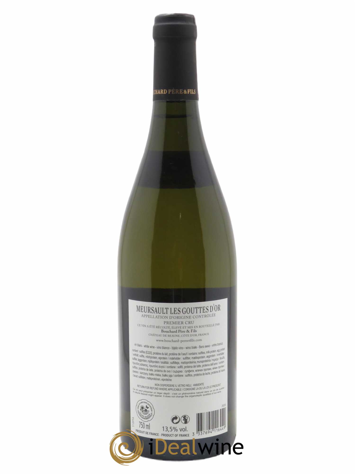 Meursault 1er Cru Les Gouttes d'Or Bouchard Père & Fils 2020 - Lot of 1 bottle - 1