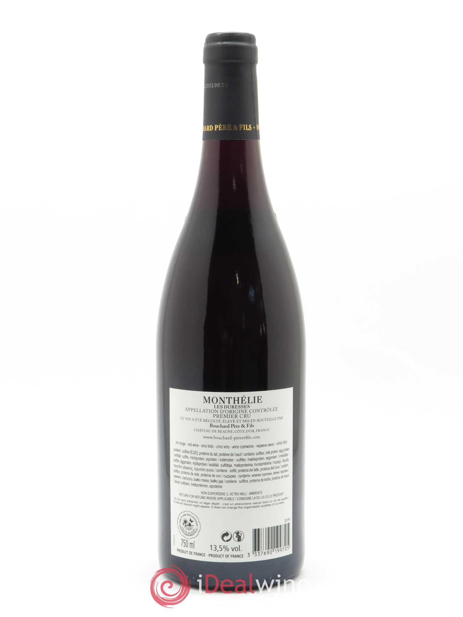 Monthélie 1er Cru Les Duresses Bouchard Père & Fils 2018 - Lot de 1 bouteille - 1