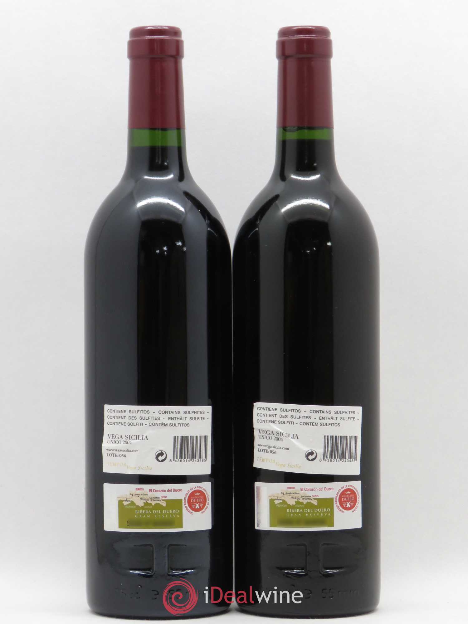 Ribera Del Duero DO Vega Sicilia Unico Famille Alvarez 2004 - Lot de 2 bouteilles - 1