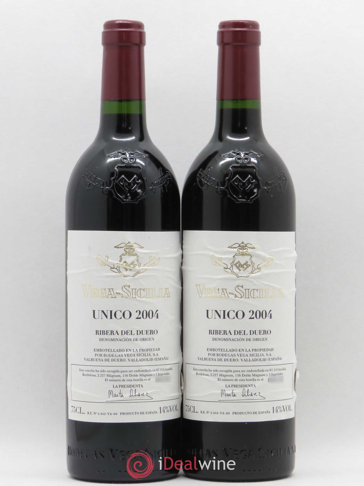 Ribera Del Duero DO Vega Sicilia Unico Famille Alvarez 2004 - Lot de 2 bouteilles - 0