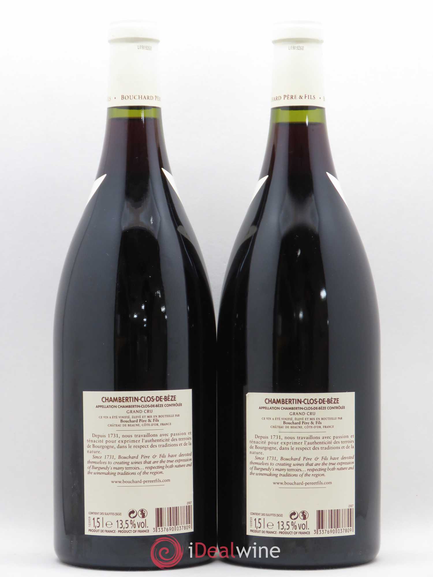 Chambertin Clos de Bèze Grand Cru Bouchard Père & Fils 2007 - Lot de 2 magnums - 1