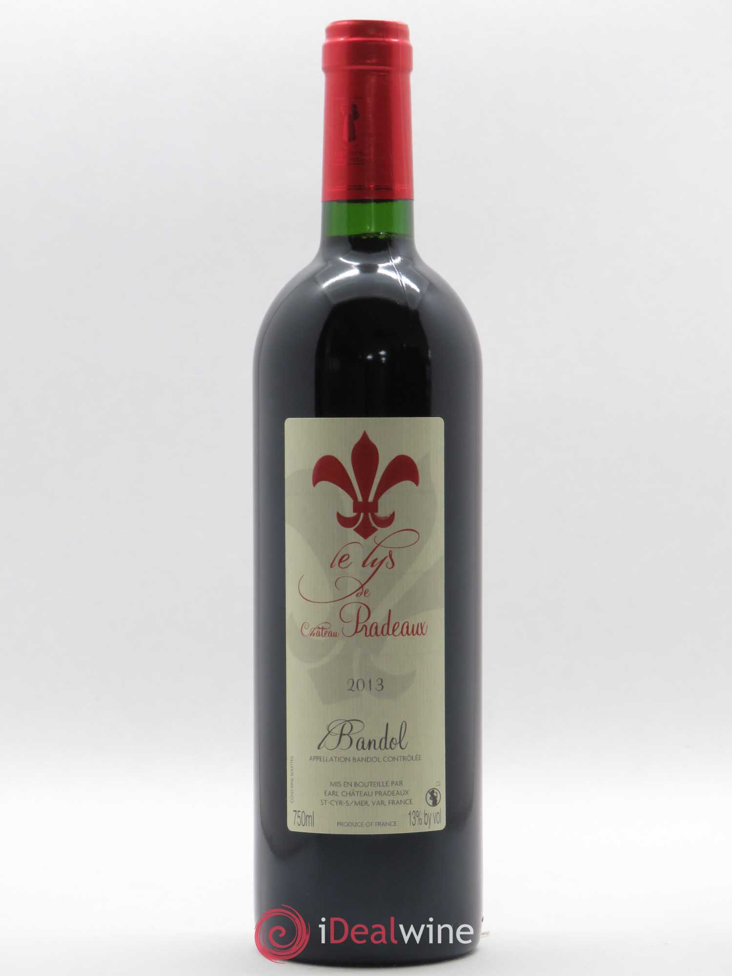 Bandol Château Pradeaux Le Lys Famille Portalis (sans prix de réserve) 2013 - Lot de 1 bouteille - 0